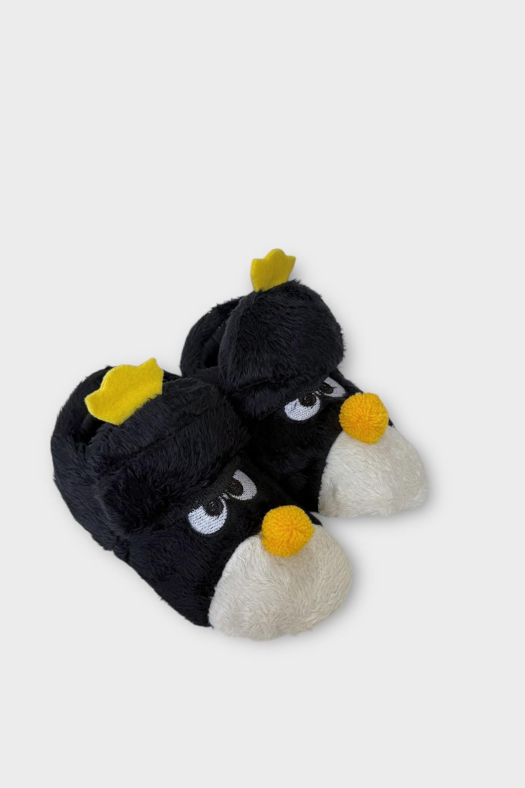 Çocuk Kızgın Ördek Figürlü Unisex Panduf SİYAH