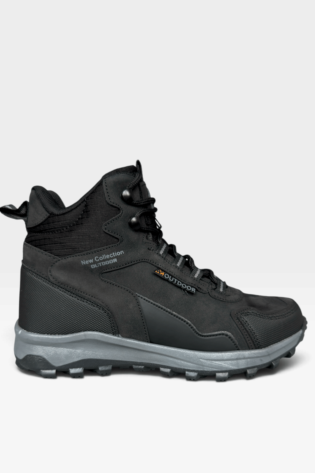 Soğuk Geçirmez Uzun Unisex Outdoor Trekking Bot SİYAH - FÜME