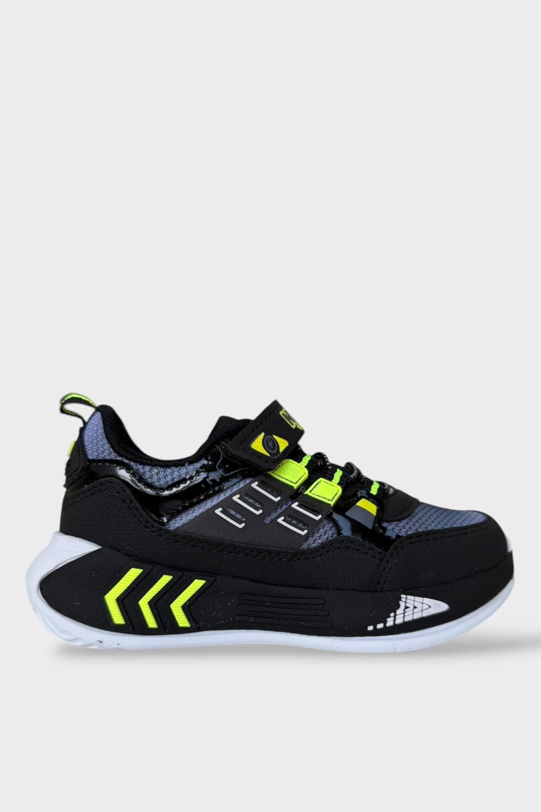 Cırtlı Hafif Anatomik Taban Günlük Sneaker Çocuk Spor Ayakkabı SİYAH - SARI