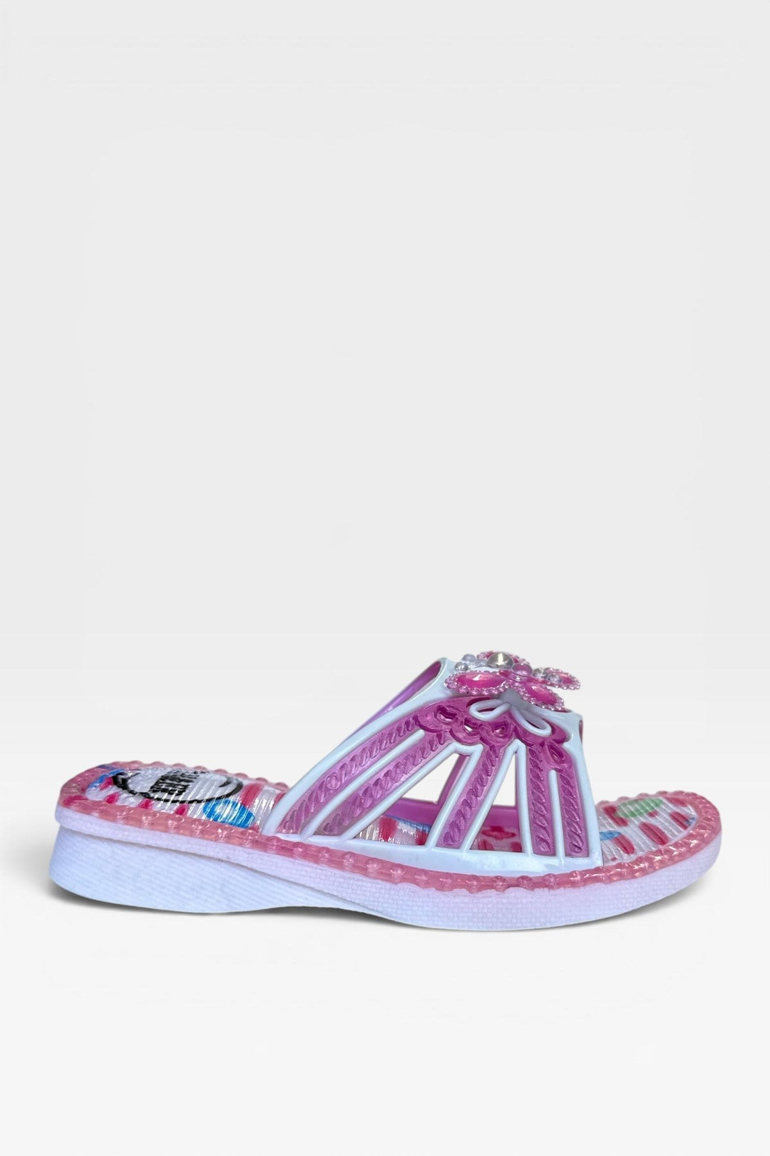Kelebek Figürlü Günlük Havuz Plaj Rahat Kız Çocuk Terlik PEMBE
