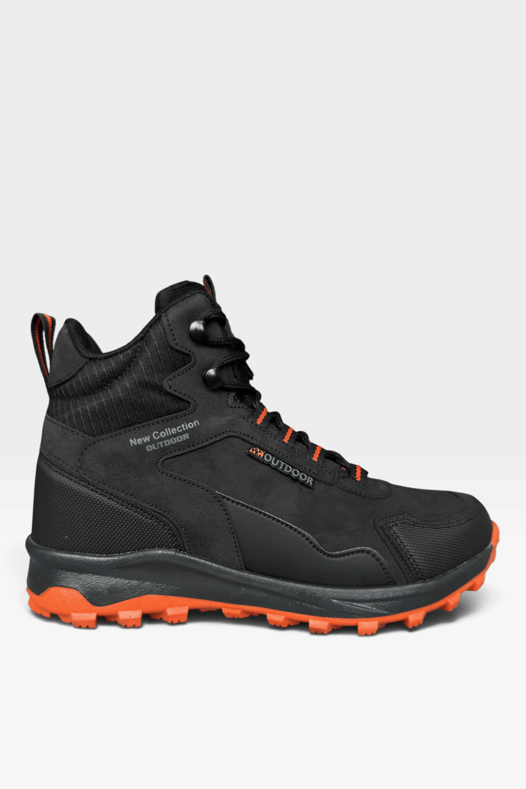 Soğuk Geçirmez Uzun Unisex Outdoor Trekking Bot SİYAH - ORANJ