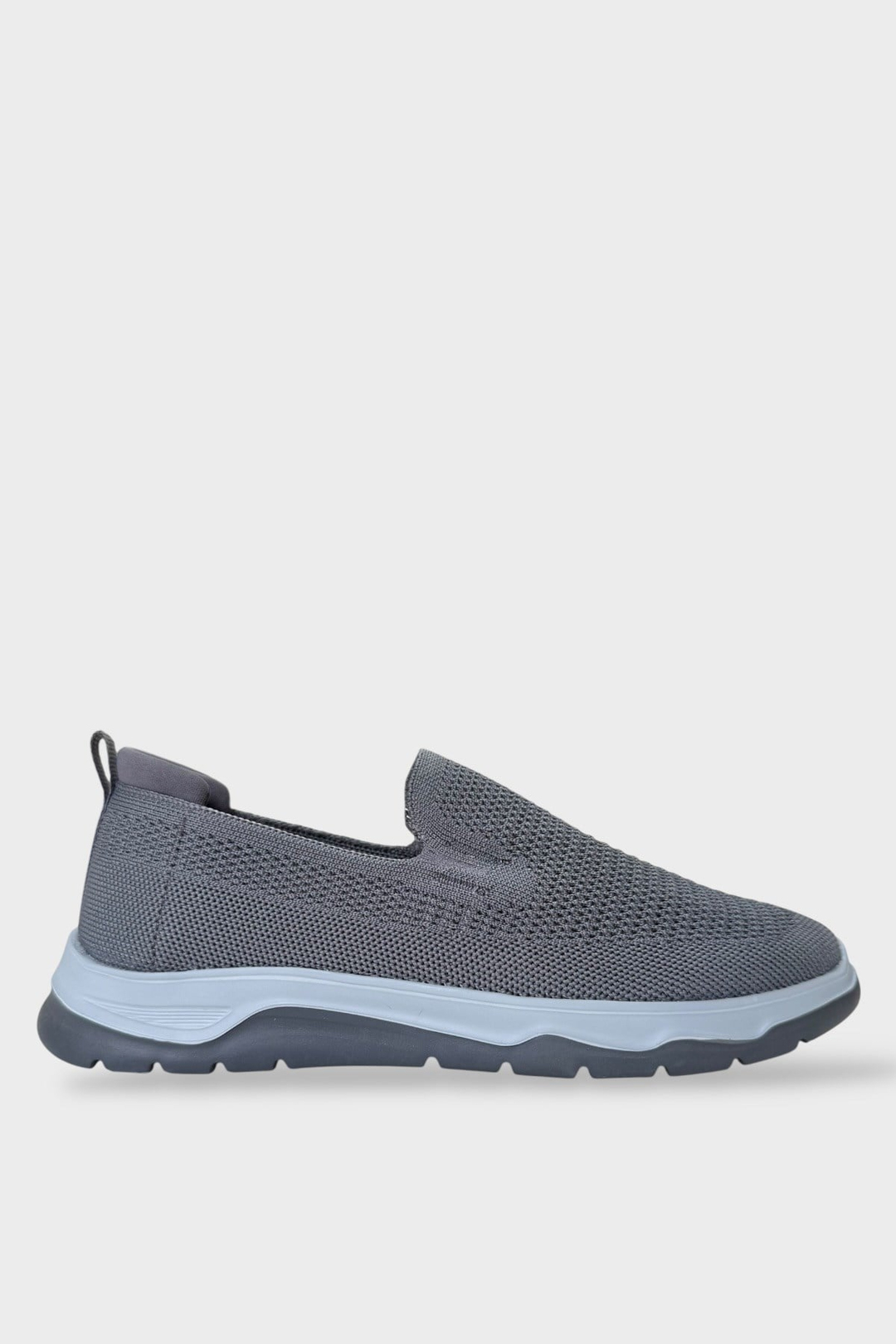 Erkek Nefes Alabilen Triko Sneaker Ayakkabı FÜME