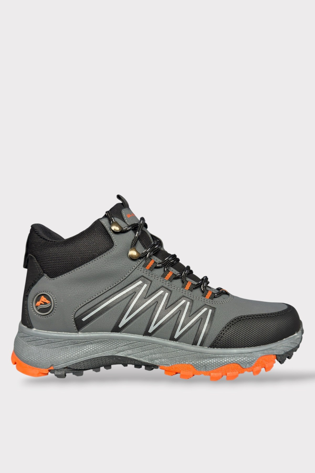 Soğuk Geçirmez Uzun Unisex Outdoor Trekking Bot GRİ - TURUNCU