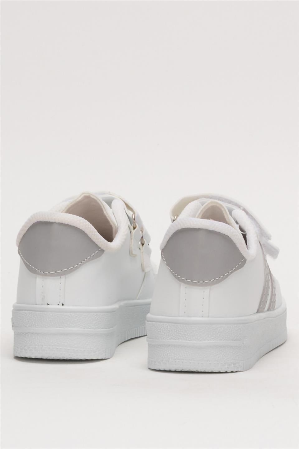 Çocuk Sneaker Spor Ayakkabı BEYAZ - FÜME