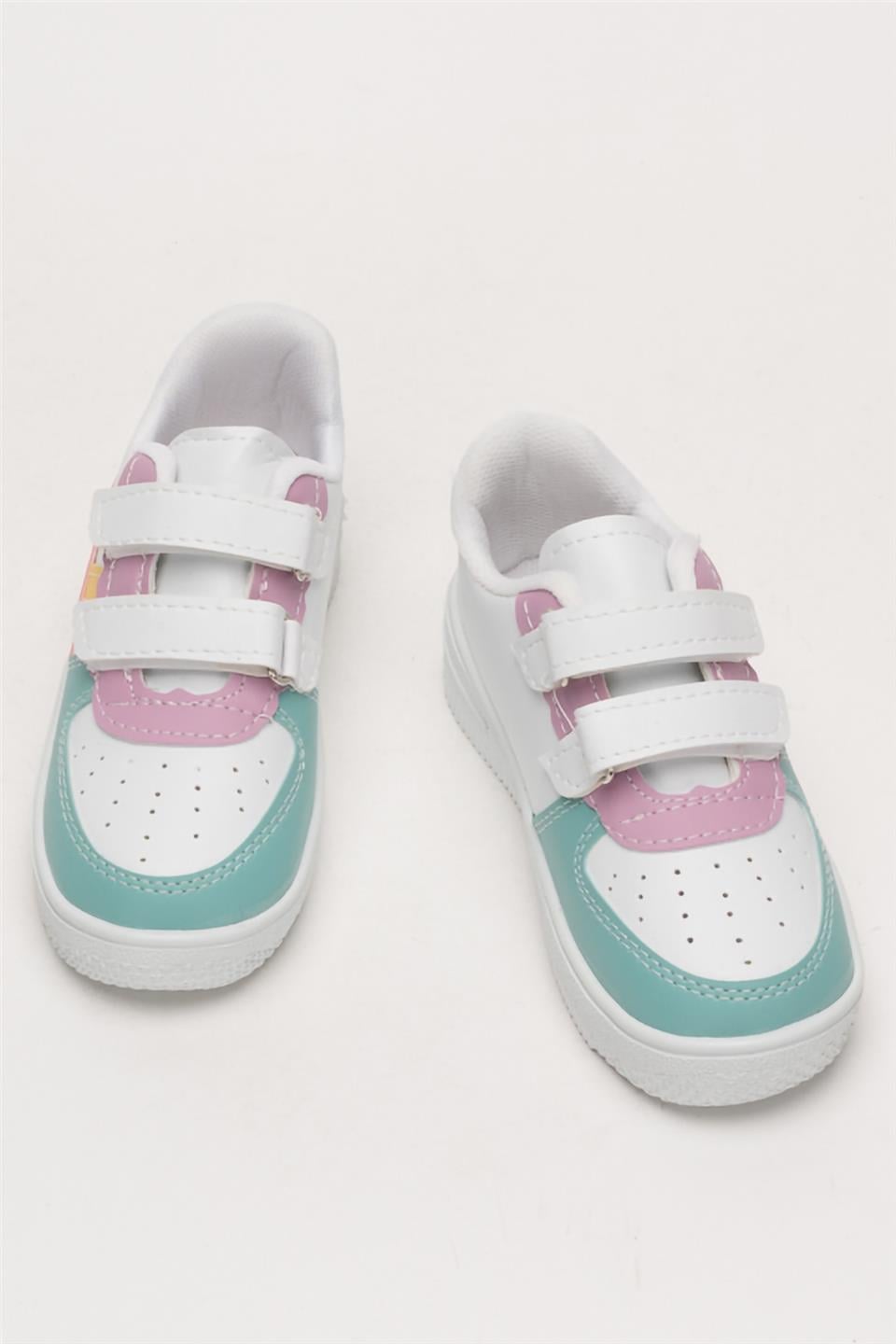 Çocuk Sneaker Spor Ayakkabı Beyaz-Lila