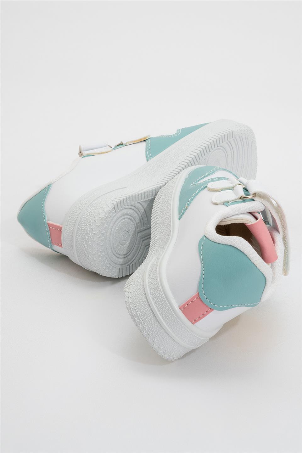 Çocuk Sneaker Spor Ayakkabı BEYAZ - SU YEŞİLİ