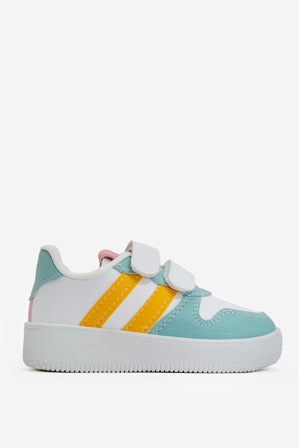Çocuk Sneaker Spor Ayakkabı BEYAZ - SU YEŞİLİ
