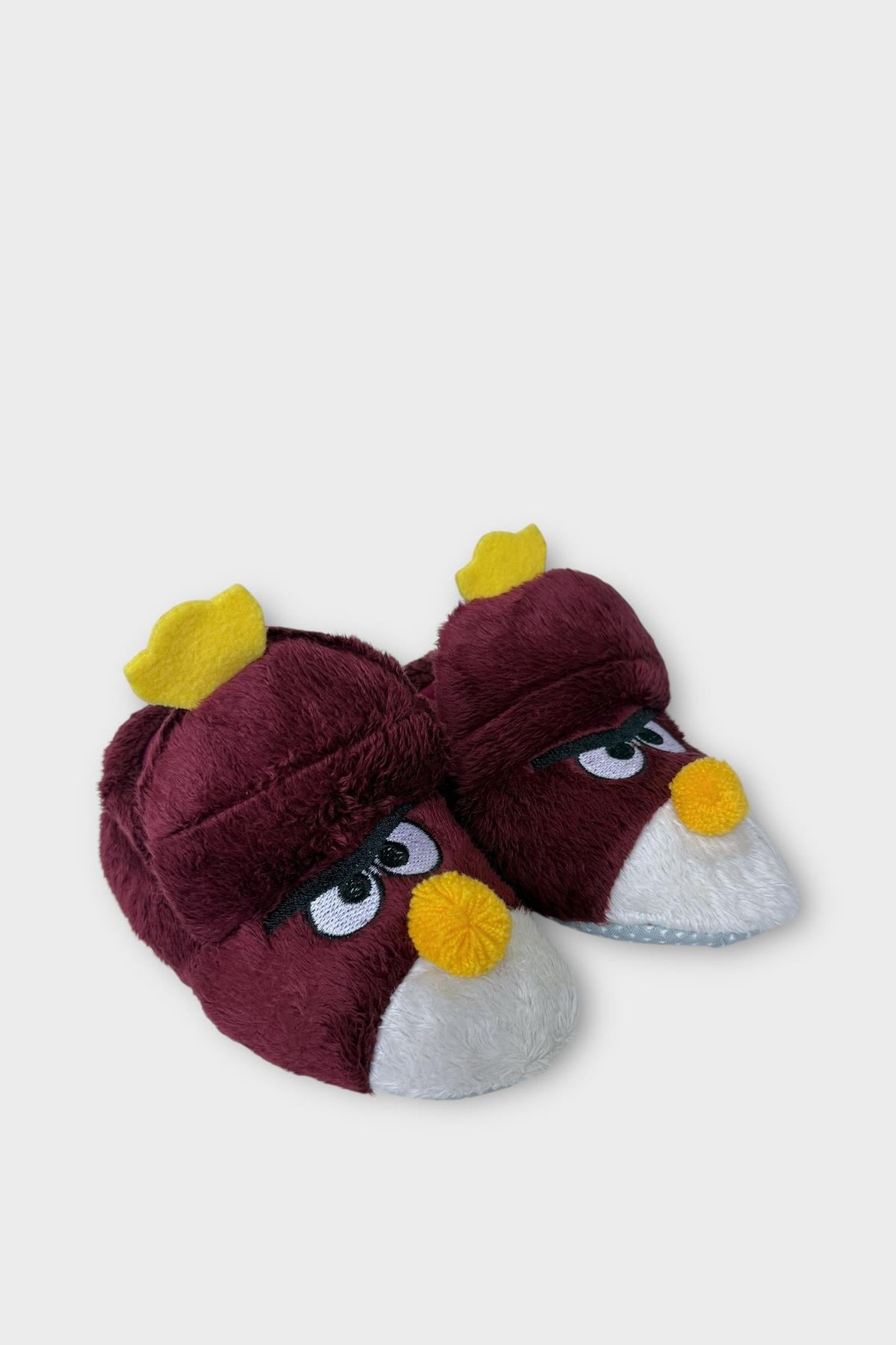 Çocuk Kızgın Ördek Figürlü Unisex Panduf BORDO