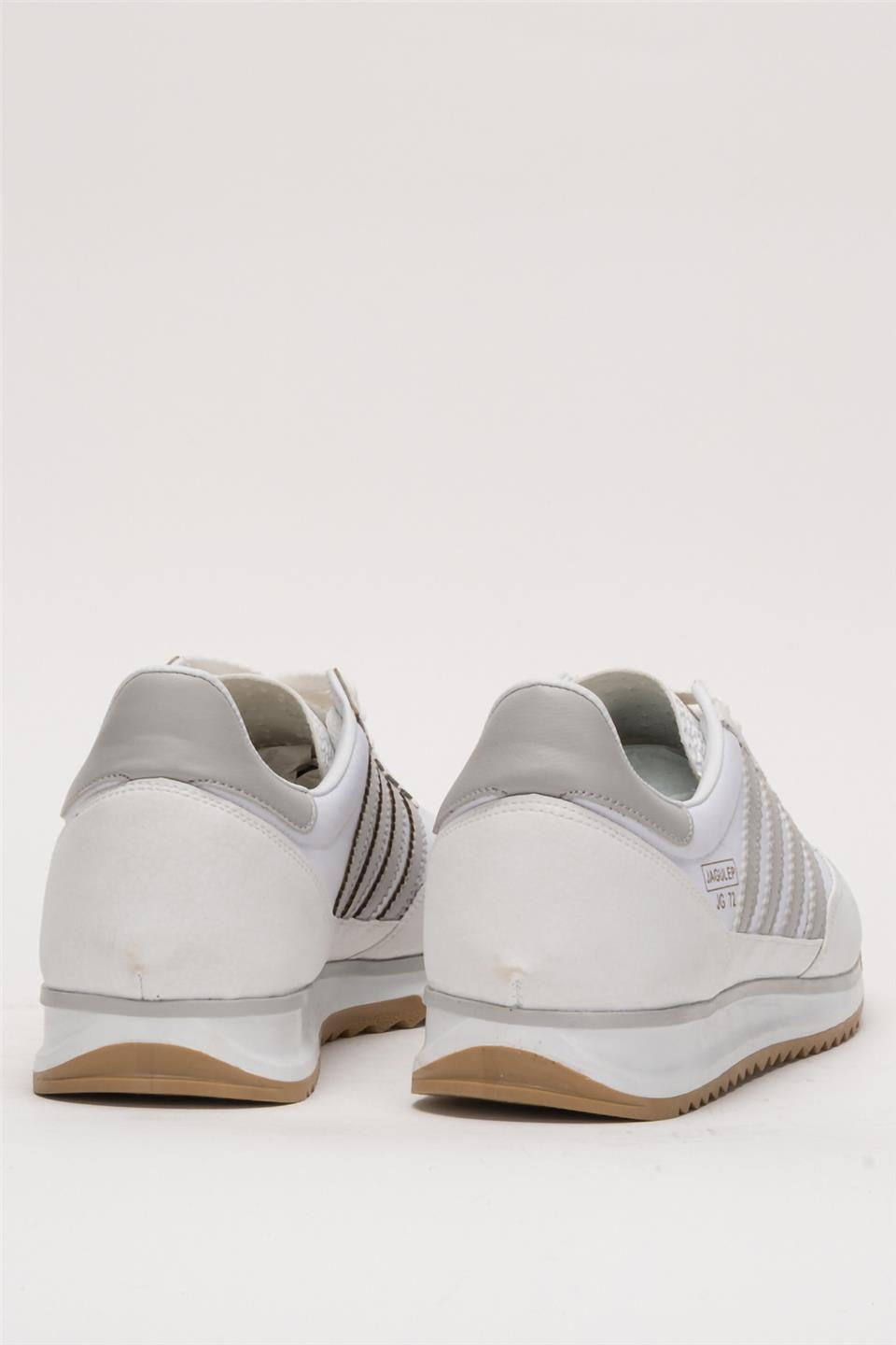 Erkek Günlük Rahat Taban Yumuşak Hafif Sneaker Bağcıklı Spor Ayakkabı  BEYAZ - BUZ