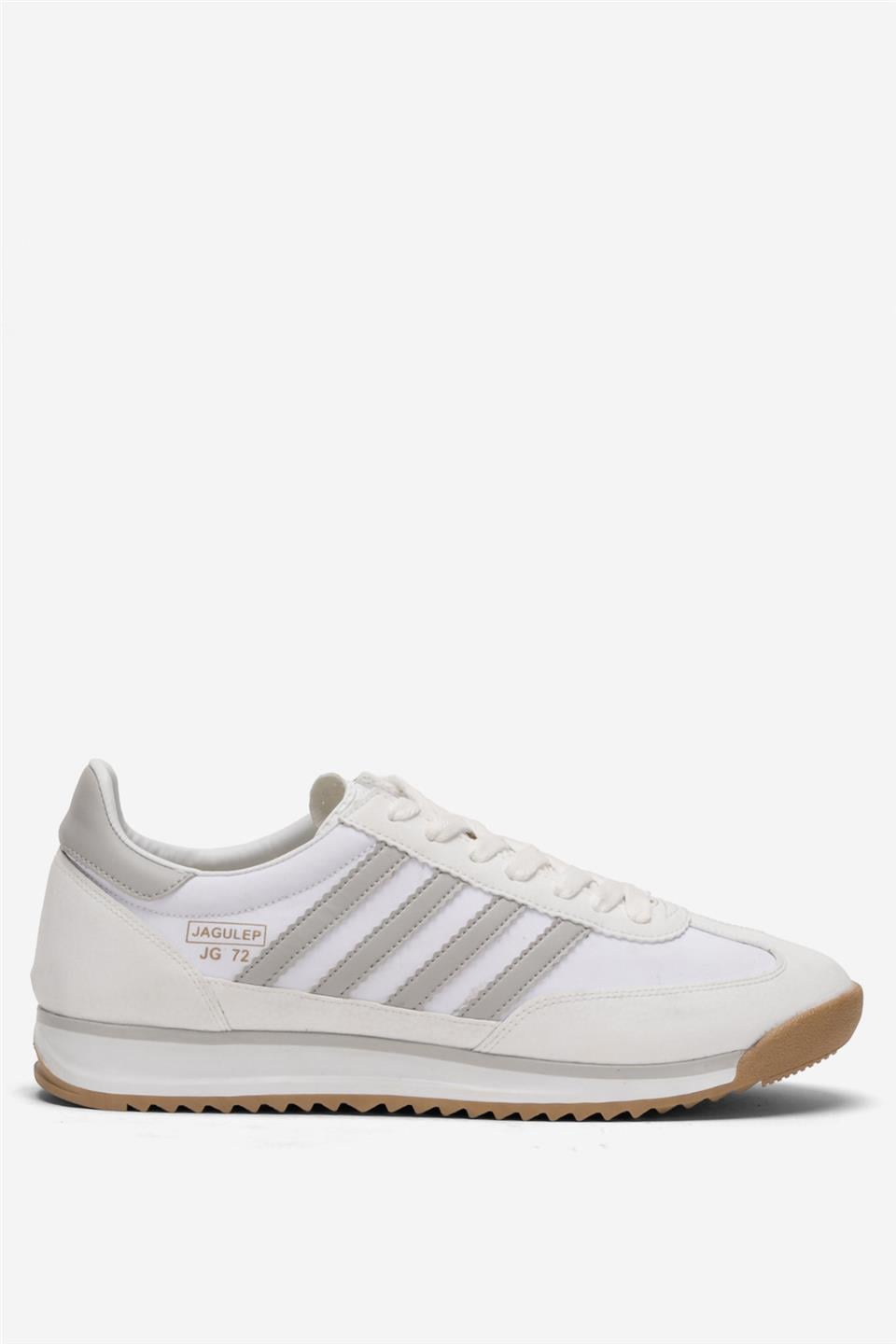 Erkek Günlük Rahat Taban Yumuşak Hafif Sneaker Bağcıklı Spor Ayakkabı  BEYAZ - BUZ