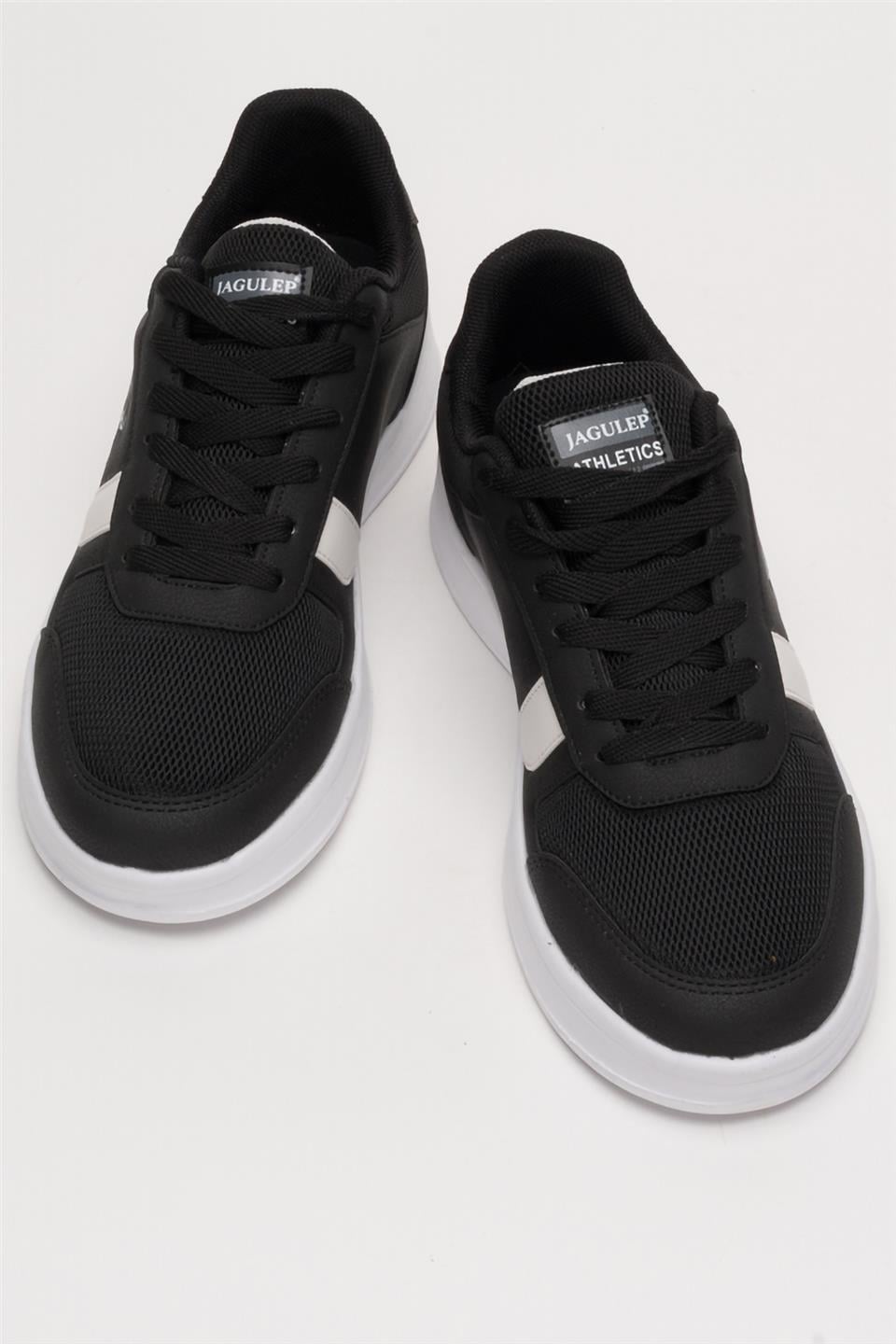 Erkek Günlük Sneaker Rahat Spor Ayakkabı SİYAH BEYAZ