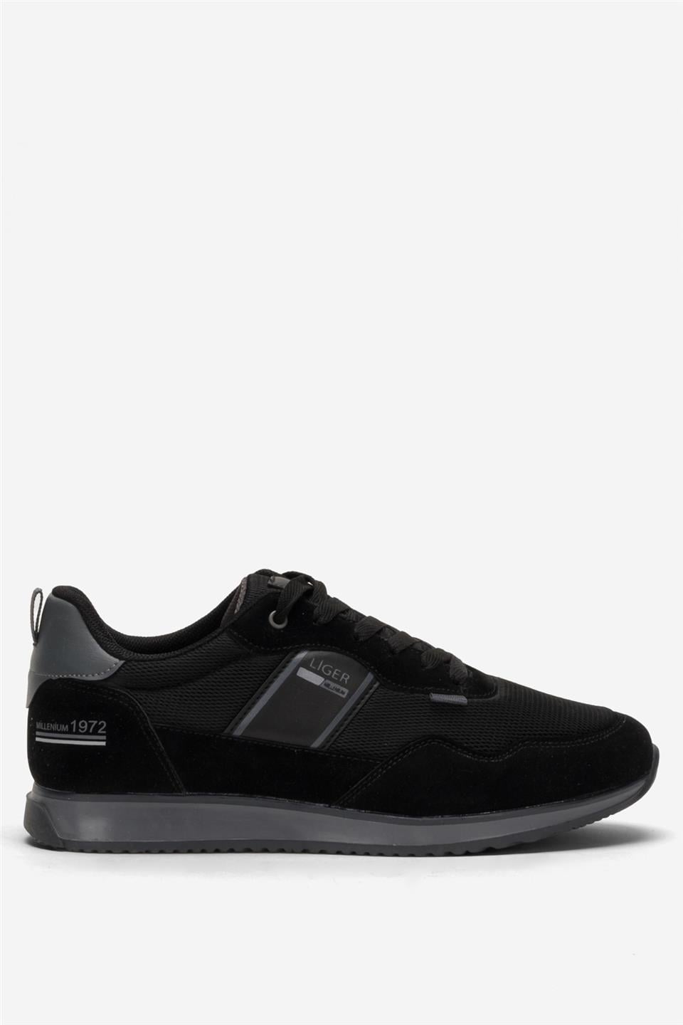 Erkek Günlük Sneaker Spor Ayakkabı SİYAH - FÜME