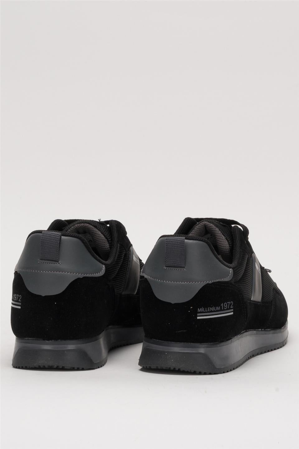Erkek Günlük Sneaker Spor Ayakkabı SİYAH - FÜME