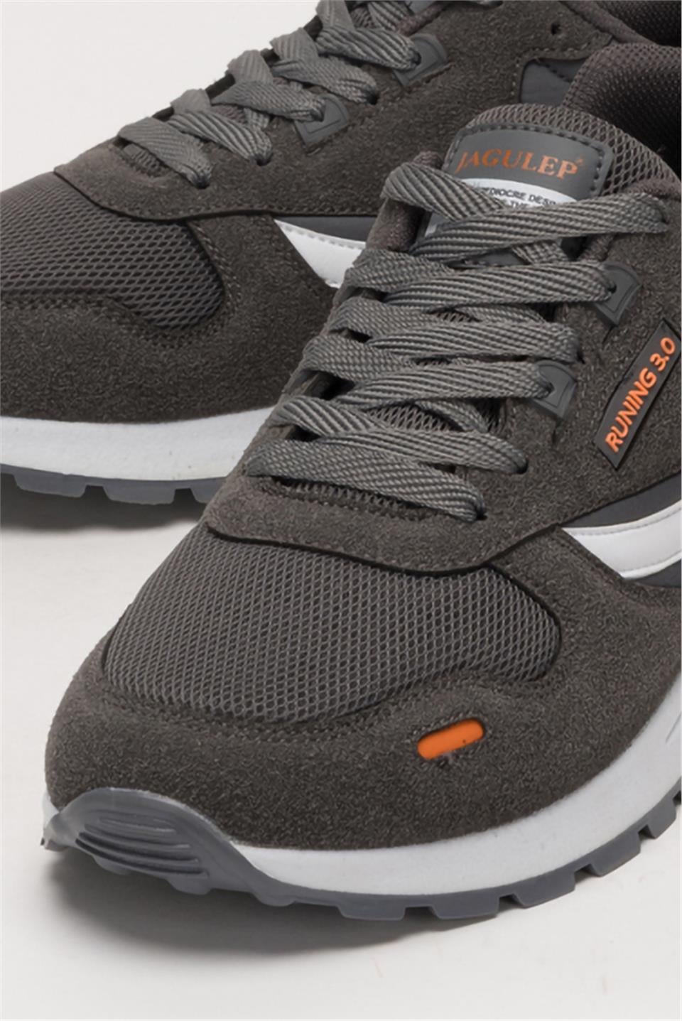Erkek Ortopedik Günlük Yürüyüş Koşu Sneaker Spor Ayakkabı FÜME