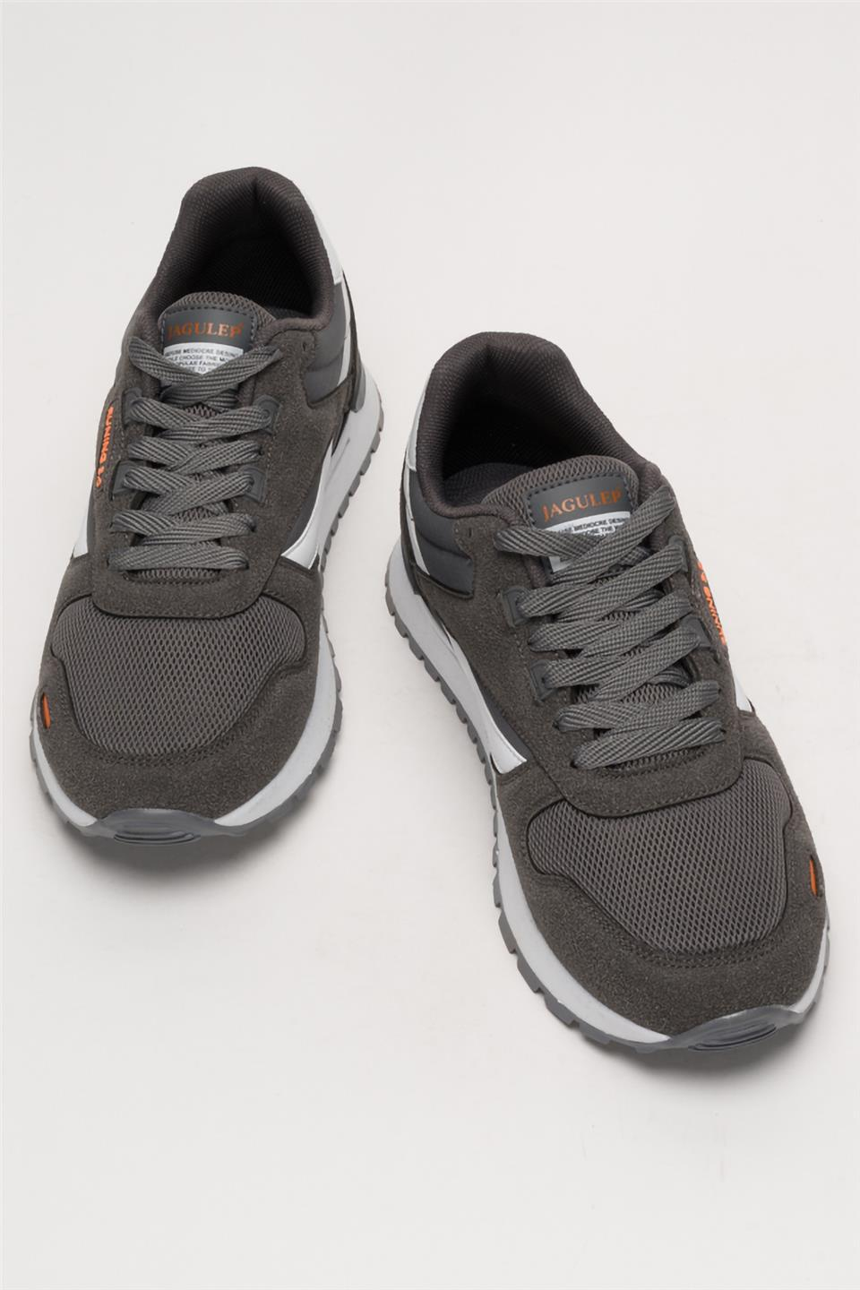 Erkek Ortopedik Günlük Yürüyüş Koşu Sneaker Spor Ayakkabı FÜME