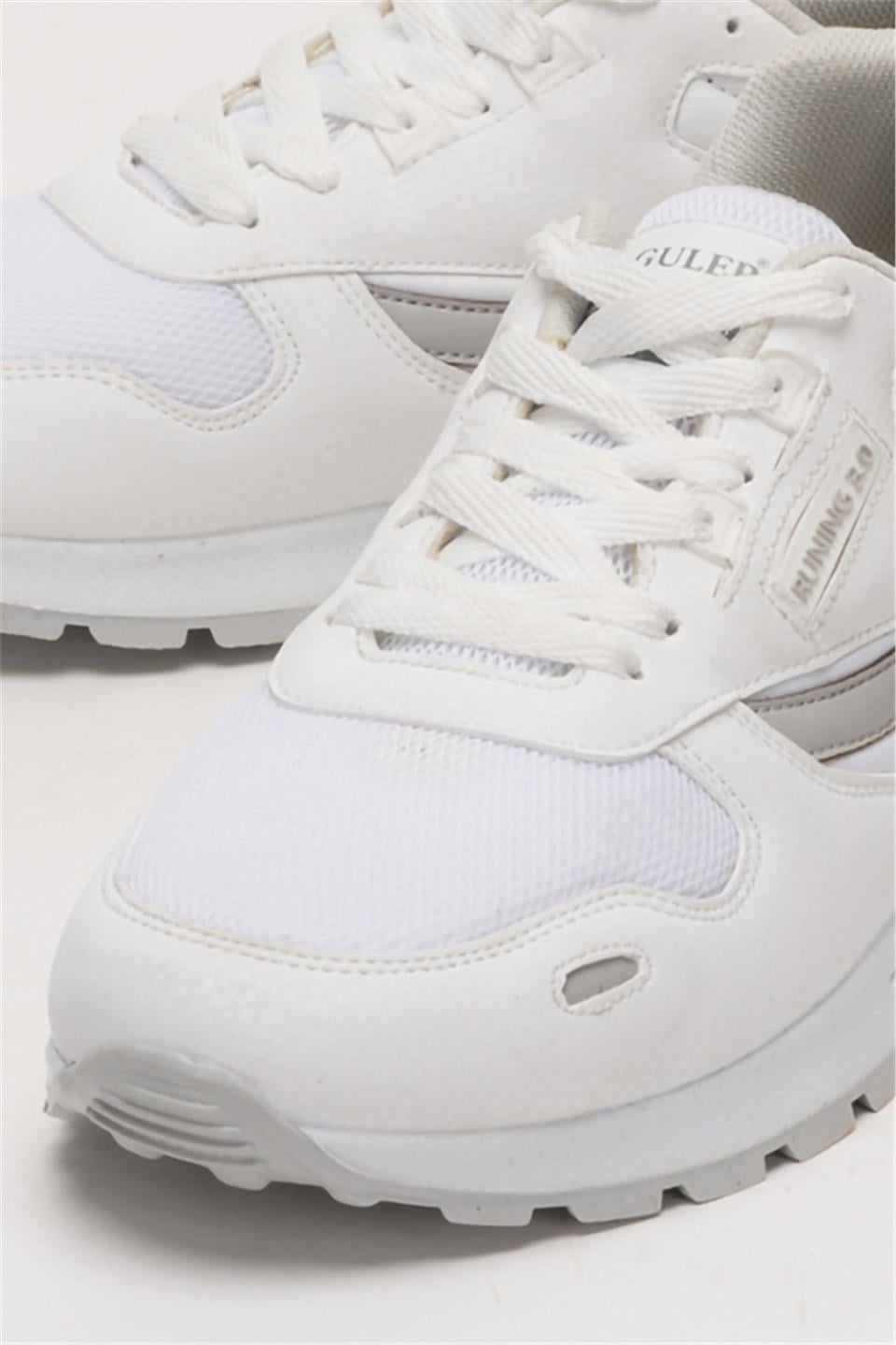 Erkek Ortopedik Günlük Yürüyüş Koşu Sneaker Spor Ayakkabı BEYAZ