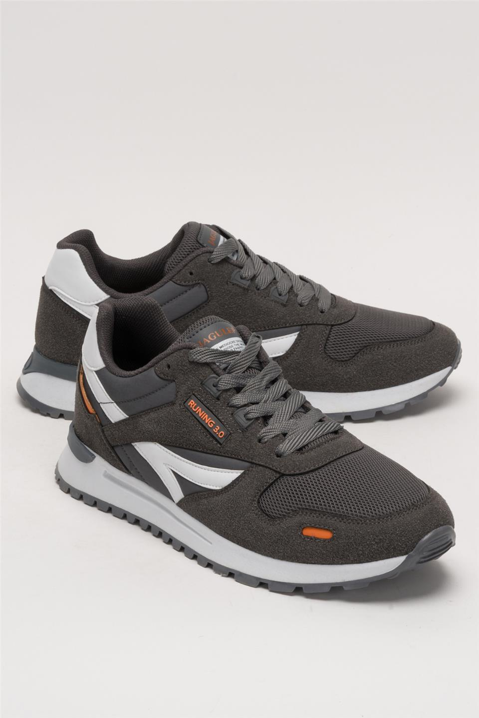 Erkek Ortopedik Günlük Yürüyüş Koşu Sneaker Spor Ayakkabı FÜME