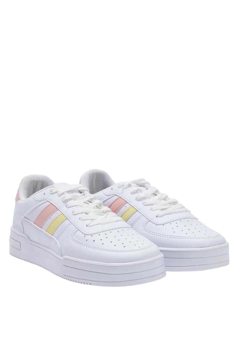 Kadın Sneaker Günlük Spor Ayakkabı BEYAZ - PUDRA