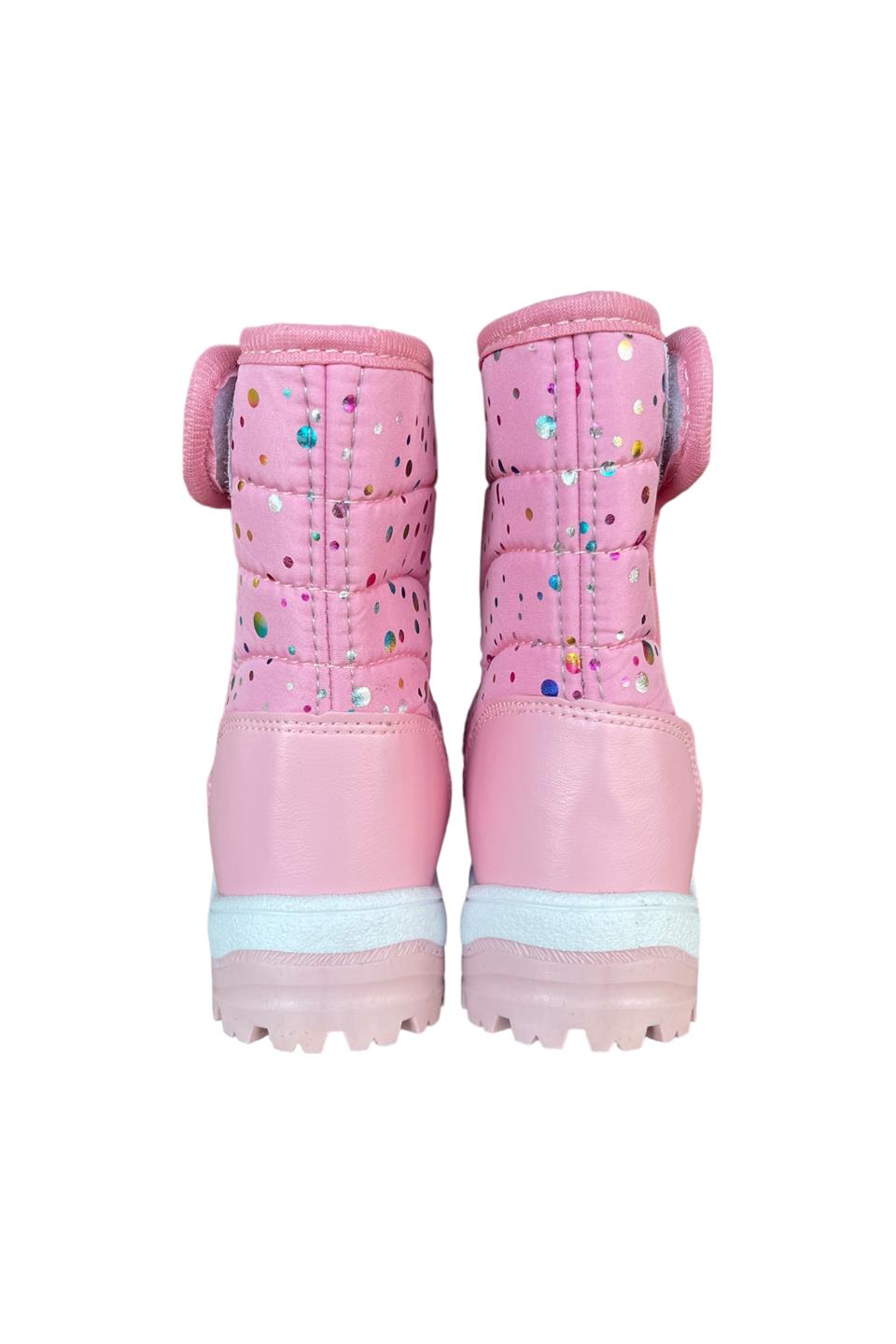 Kürklü Su Geçirmez Kız Çocuk Kar Botu PEMBE