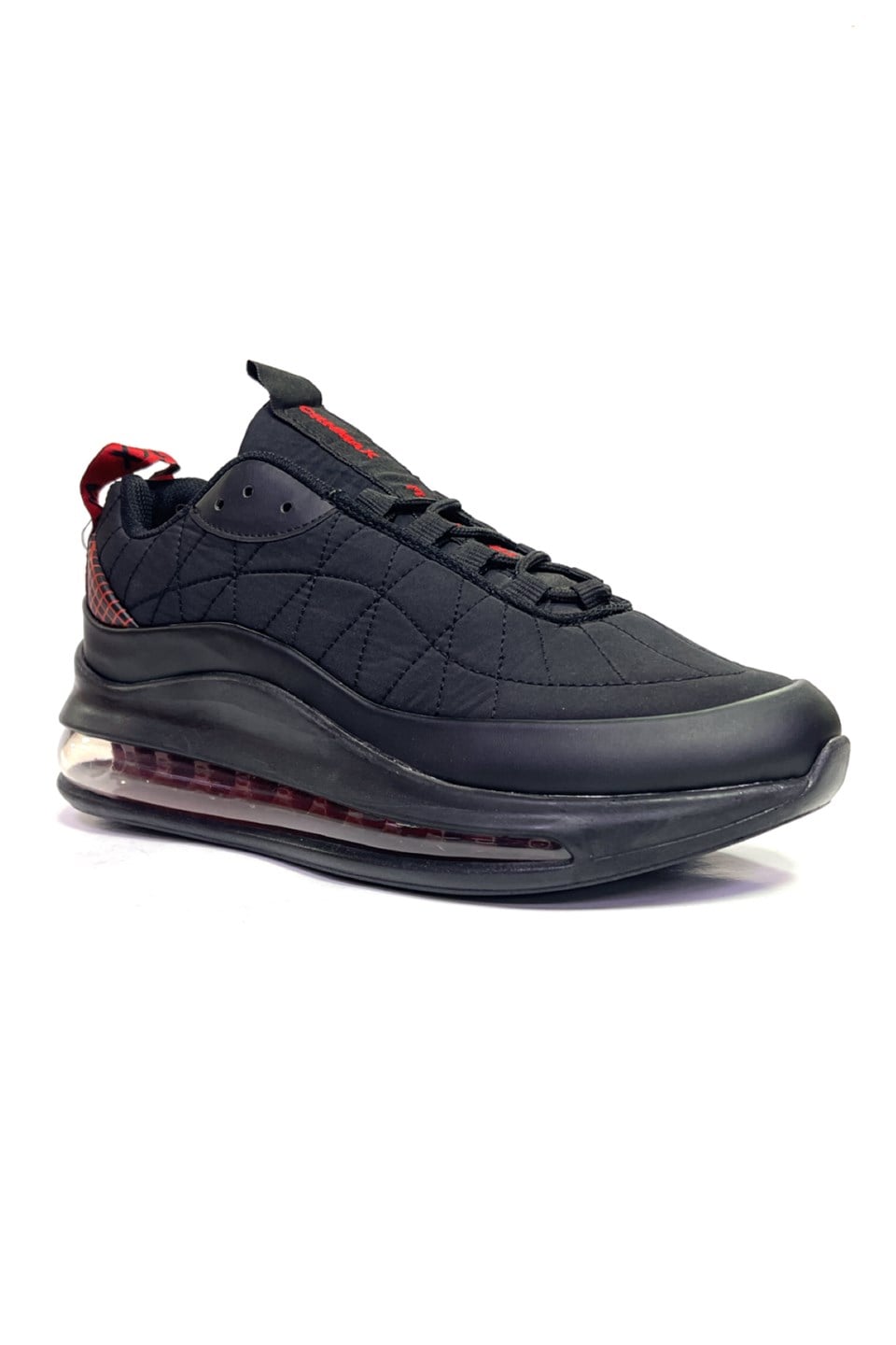 Siyah-Kırmızı Havalı Air Taban Sneakers Erkek Ayakkabı