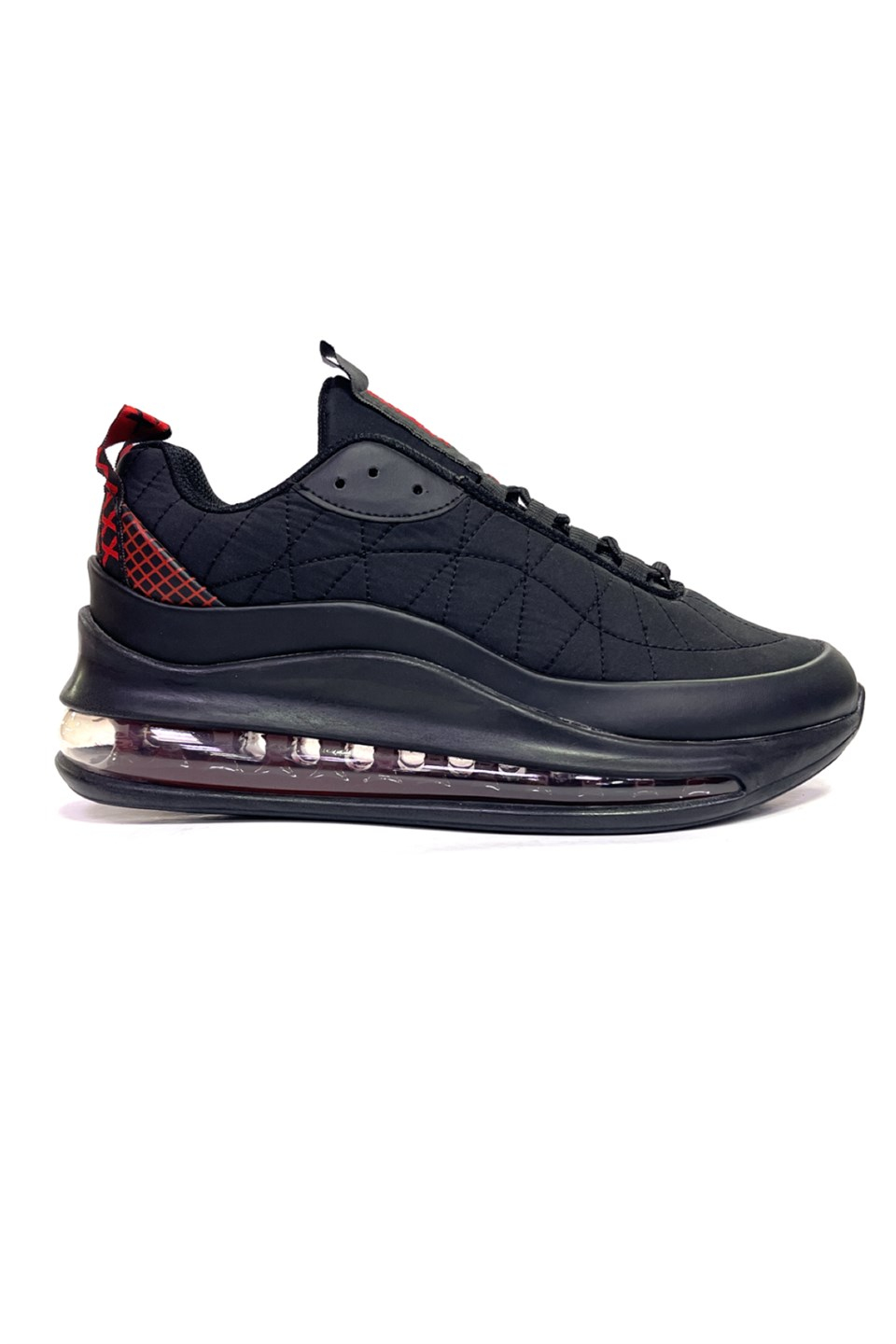 Siyah-Kırmızı Havalı Air Taban Sneakers Erkek Ayakkabı