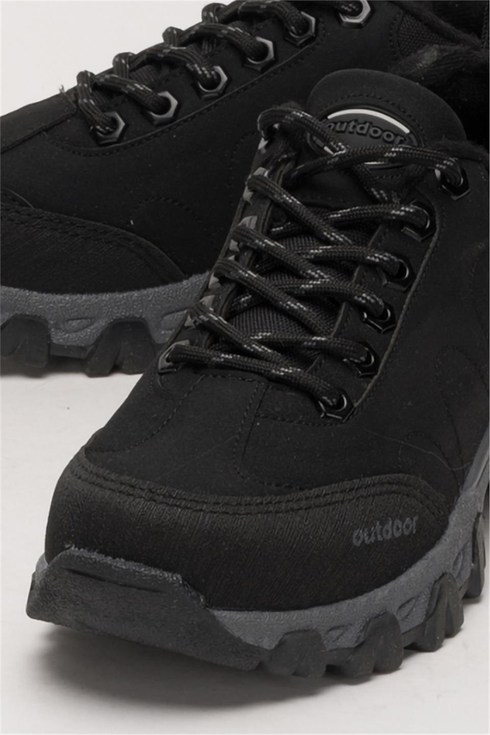Soğuk Geçirmez Unisex Outdoor Trekking Bot Ayakkabı SİYAH - FÜME