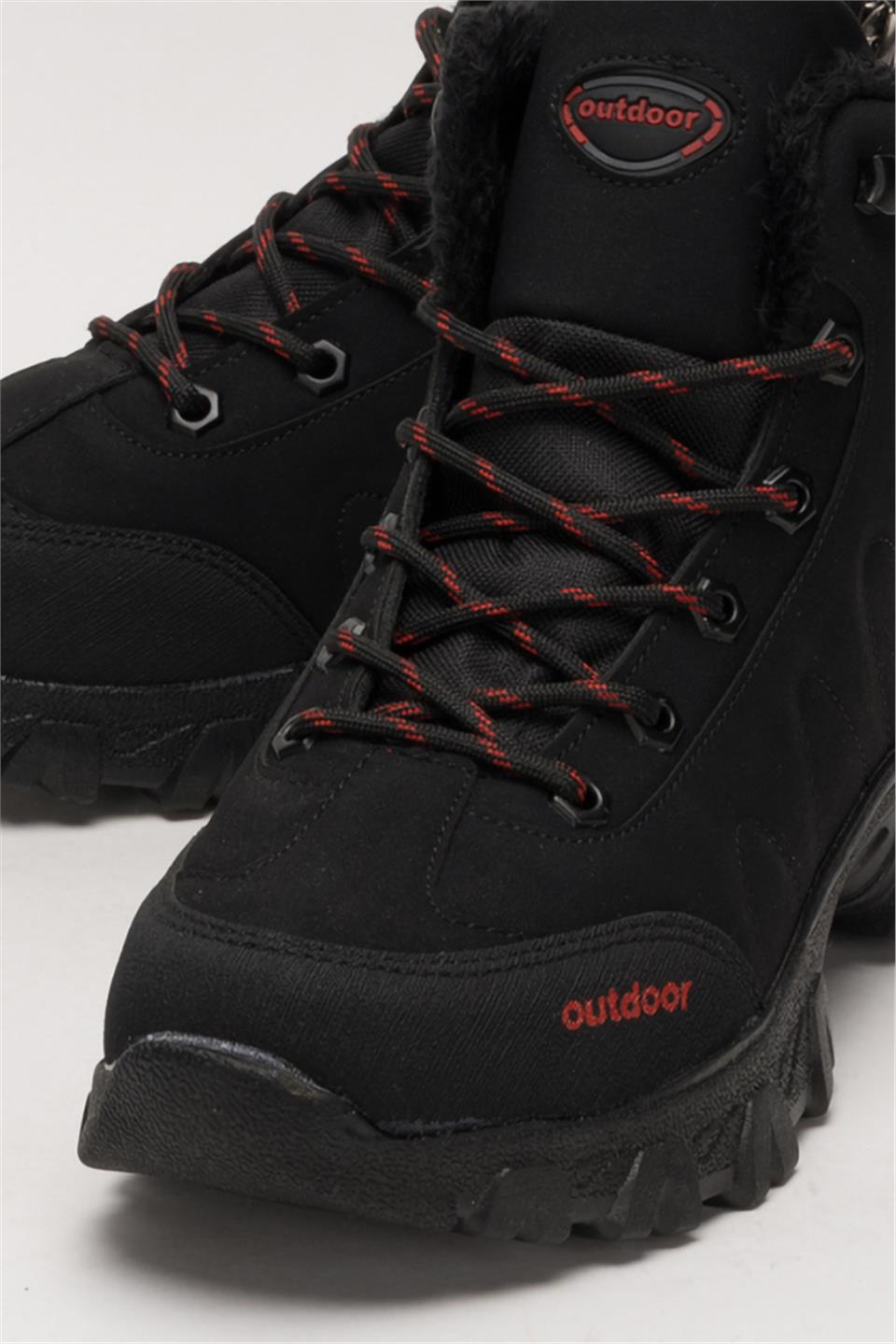 Soğuk Geçirmez Unisex Uzun Outdoor Trekking Bot Ayakkabı SİYAH
