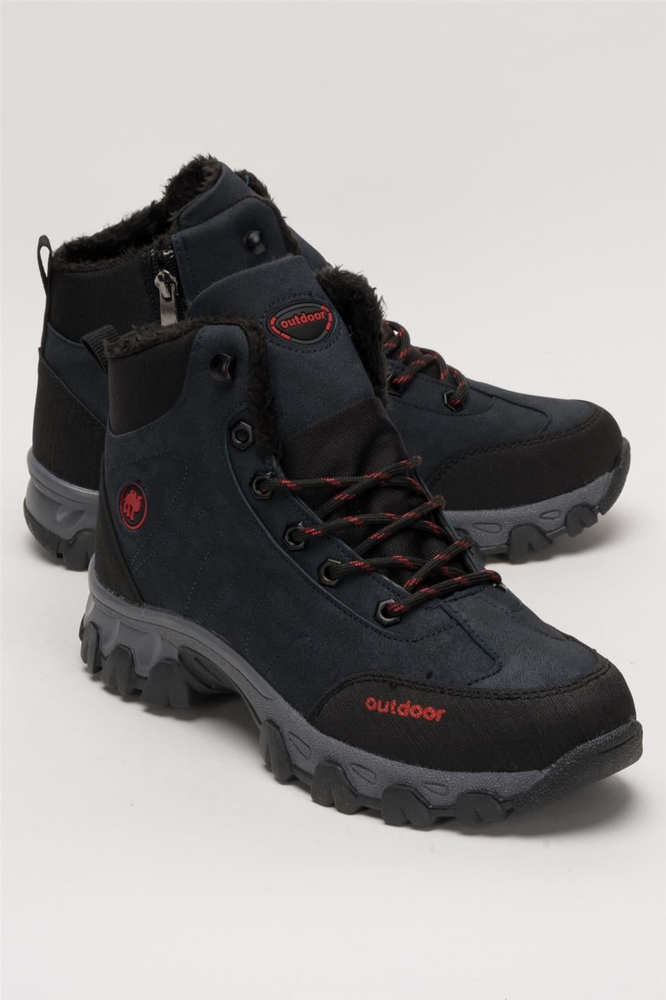 Soğuk Geçirmez Unisex Uzun Outdoor Trekking Bot Ayakkabı LACİVERT