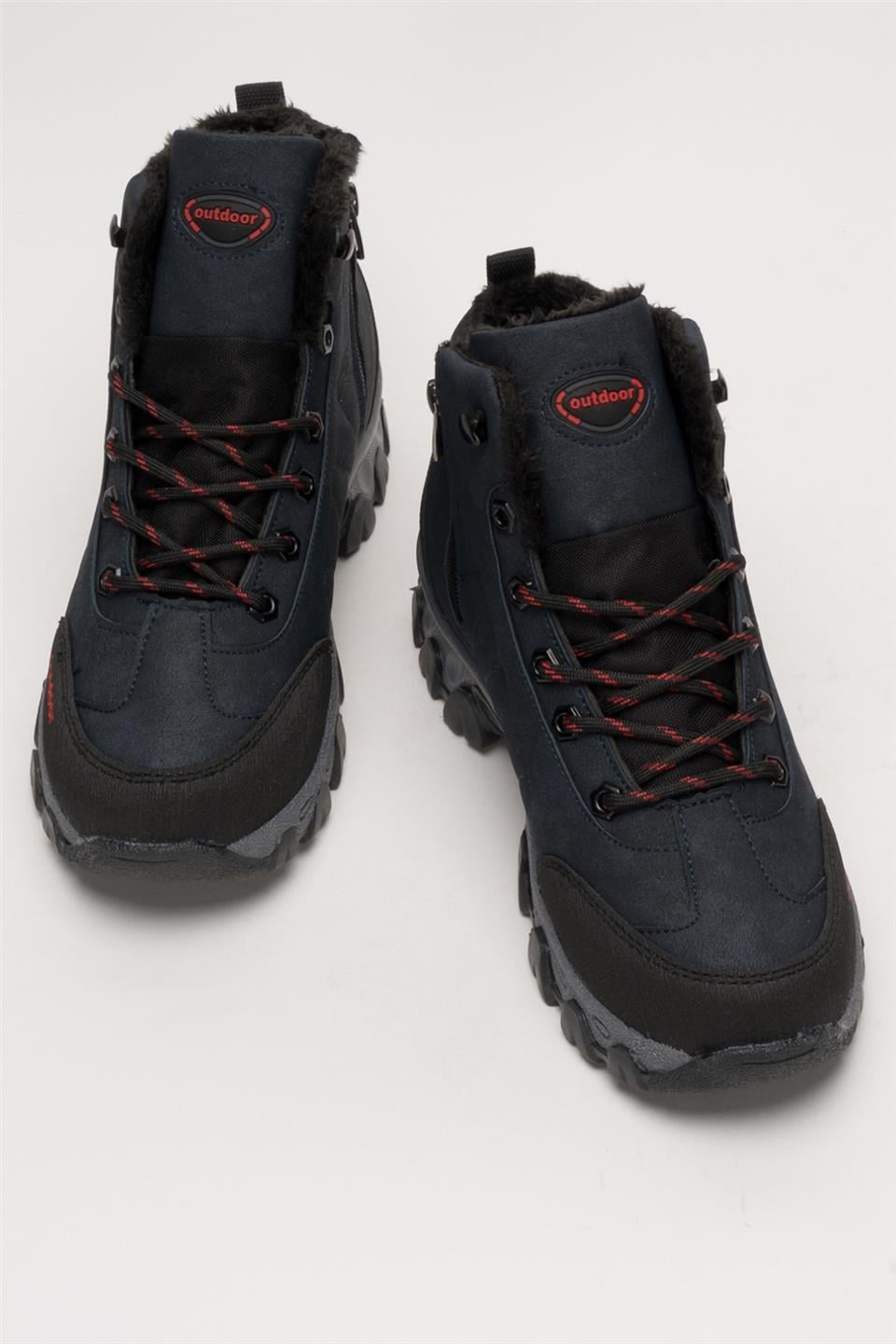 Soğuk Geçirmez Unisex Uzun Outdoor Trekking Bot Ayakkabı LACİVERT