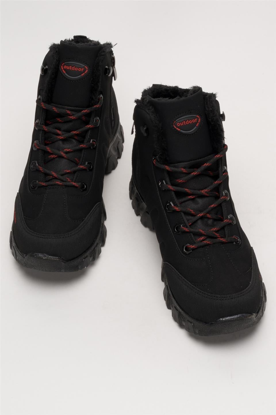 Soğuk Geçirmez Unisex Uzun Outdoor Trekking Bot Ayakkabı SİYAH