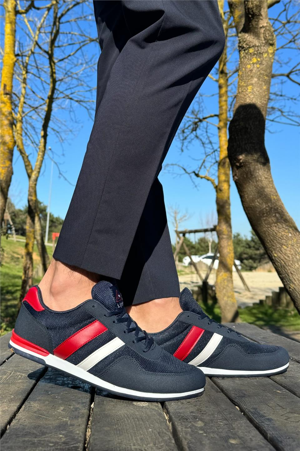 Unisex Airfile İnce Taban Spor Ayakkabı LACİVERT