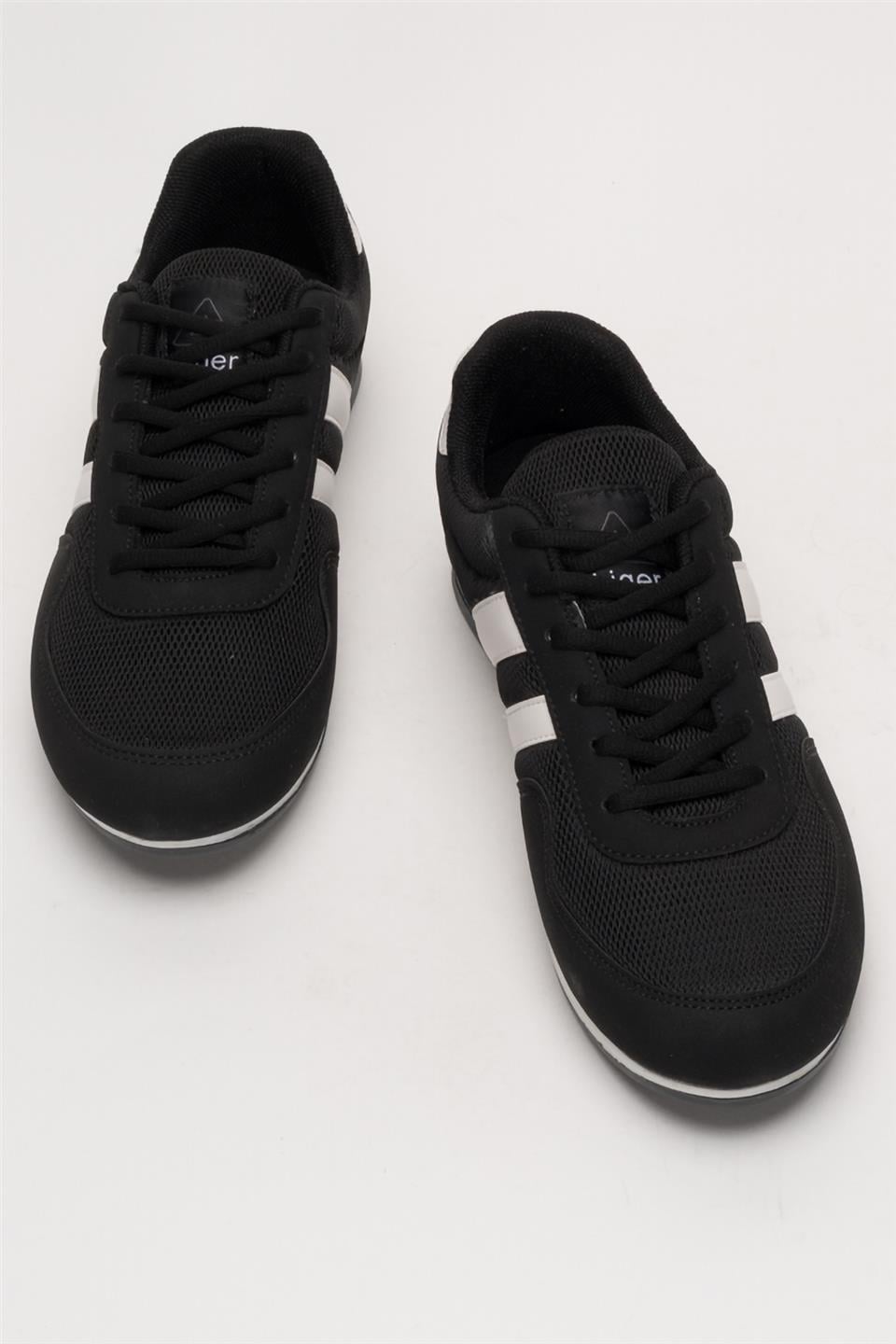 Unisex Airfile İnce Taban Spor Ayakkabı SİYAH-BEYAZ