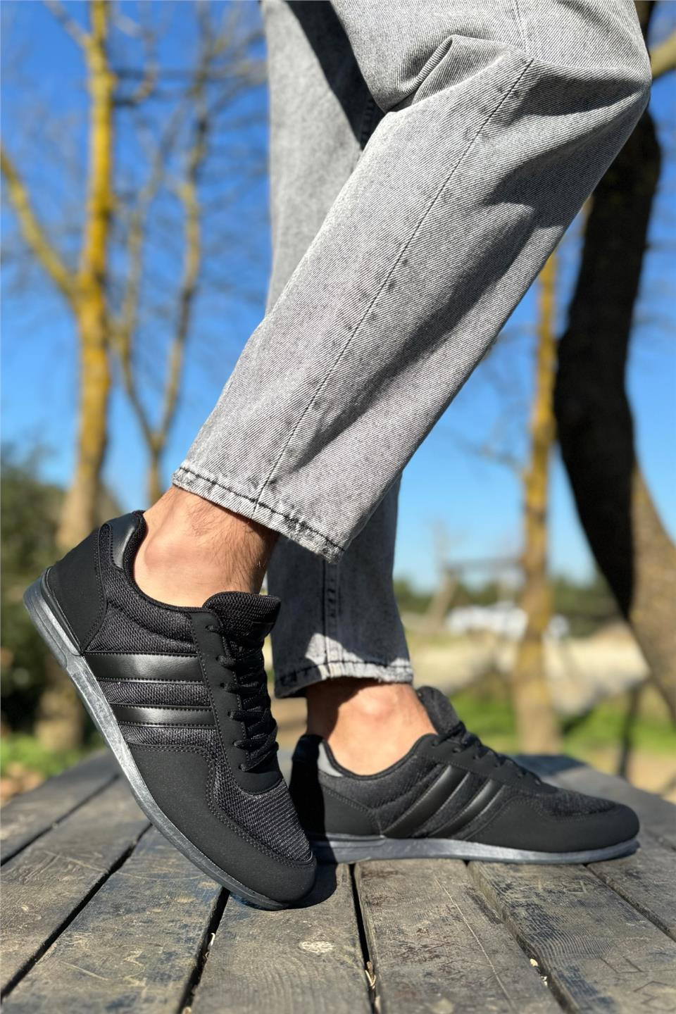 Unisex Airfile İnce Taban Spor Ayakkabı SİYAH