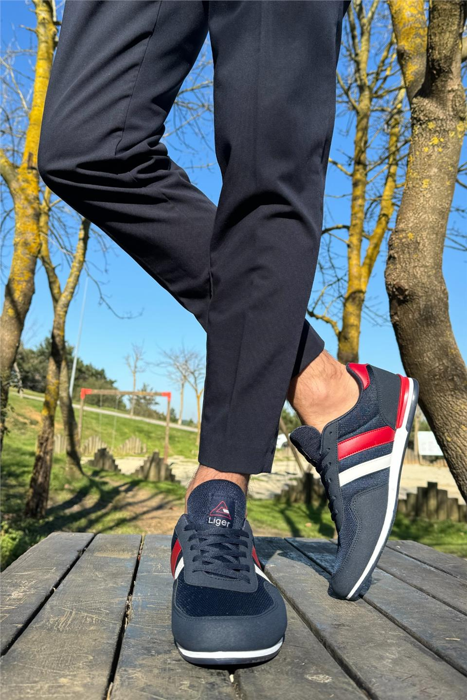 Unisex Airfile İnce Taban Spor Ayakkabı LACİVERT