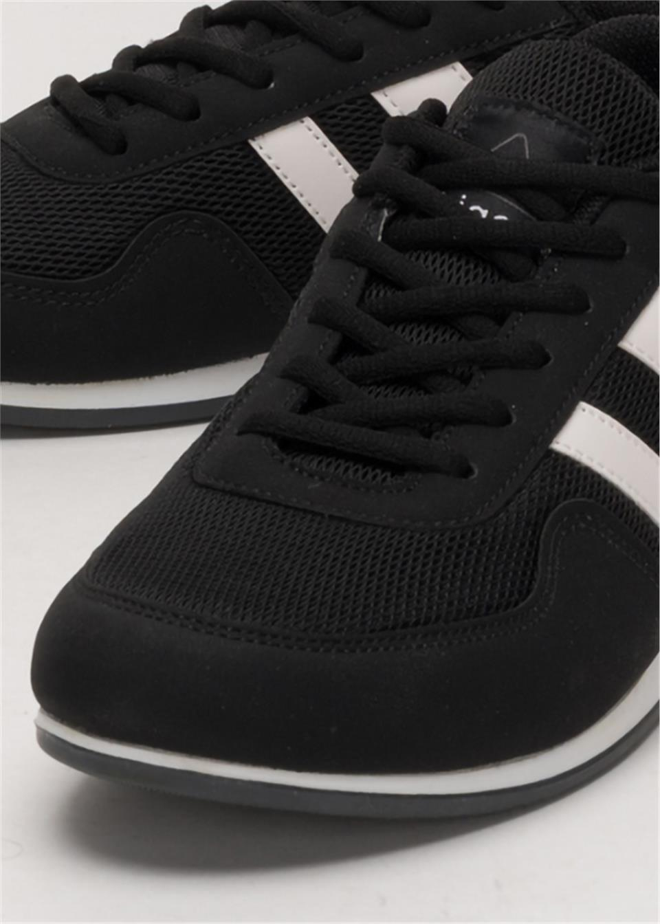 Unisex Airfile İnce Taban Spor Ayakkabı SİYAH-BEYAZ