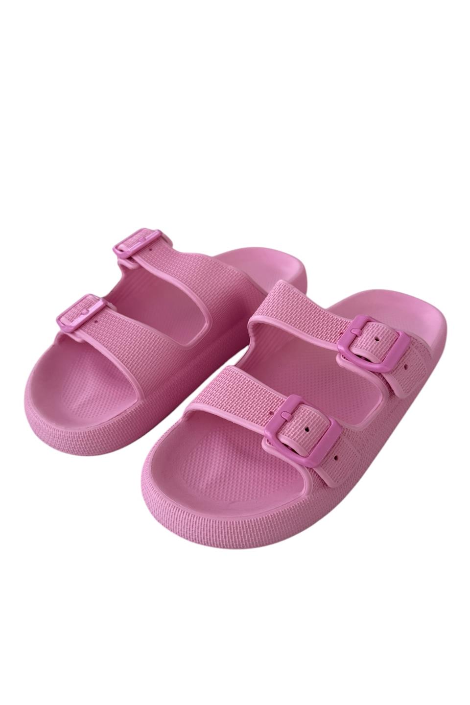 Unisex Çift Tokalı Medikal Hafif Eva Terlik PEMBE