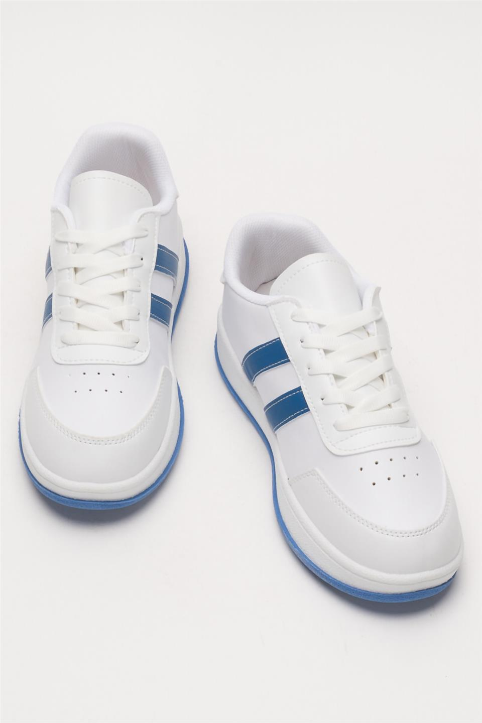 Unisex Düz Hafif Taban Günlük Sneaker Ayakkabı BEYAZ - SAKS