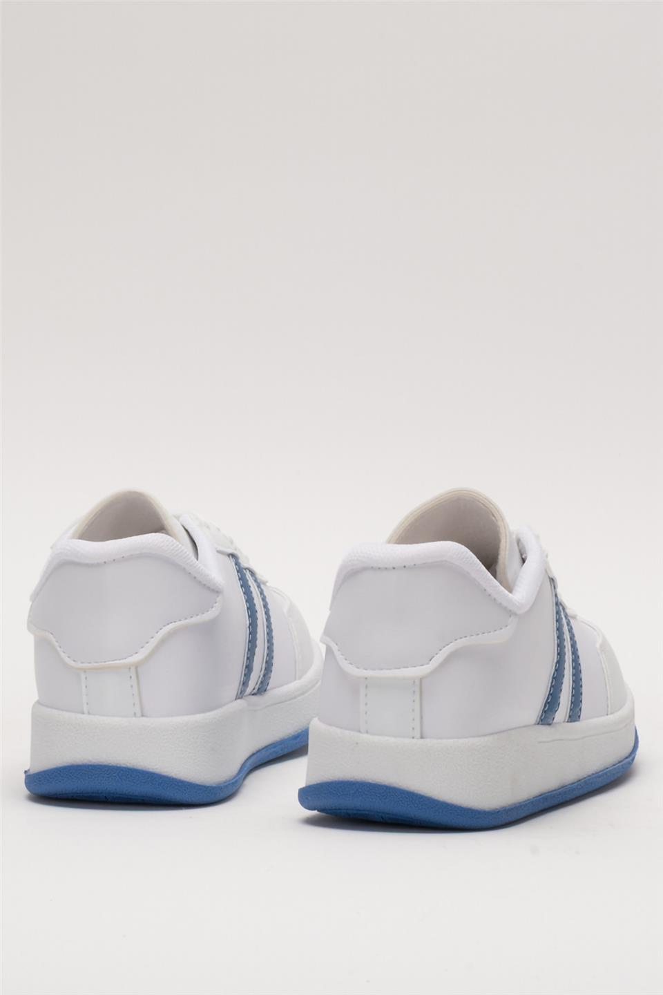 Unisex Düz Hafif Taban Günlük Sneaker Ayakkabı BEYAZ - SAKS