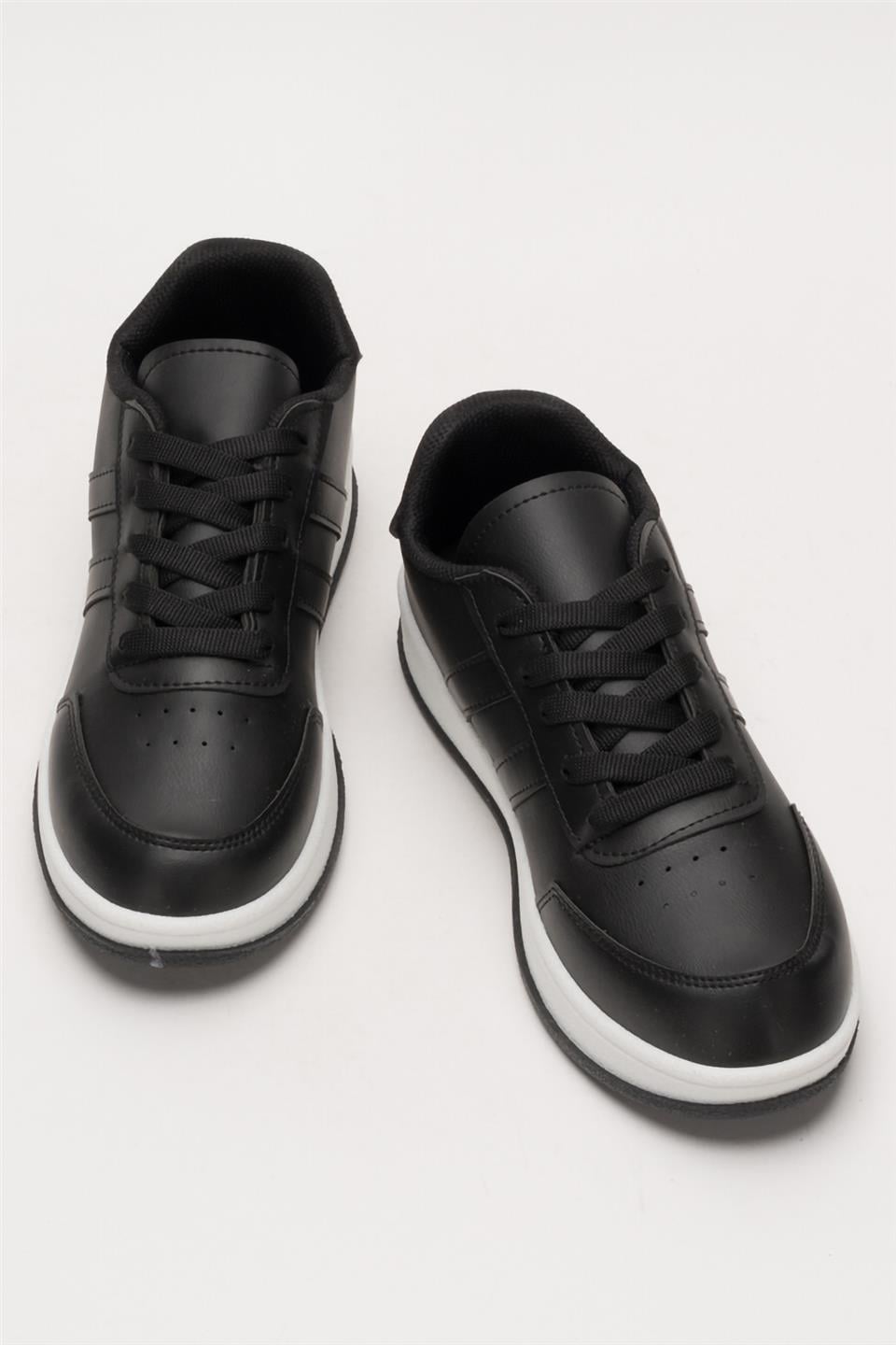 Unisex Düz Hafif Taban Günlük Sneaker Ayakkabı SİYAH