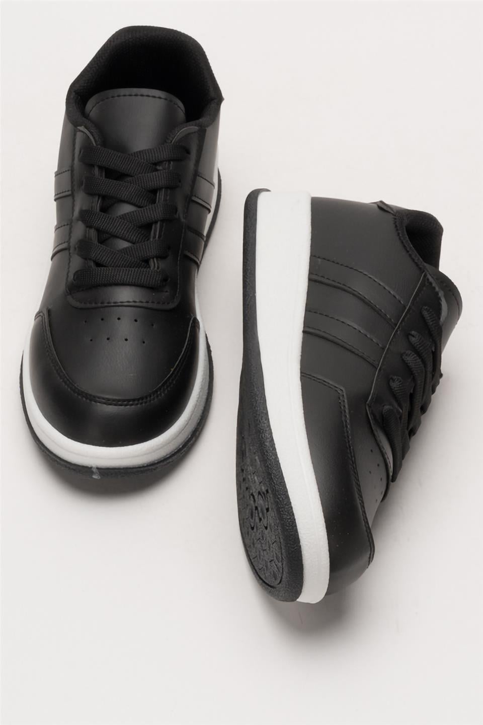 Unisex Düz Hafif Taban Günlük Sneaker Ayakkabı SİYAH