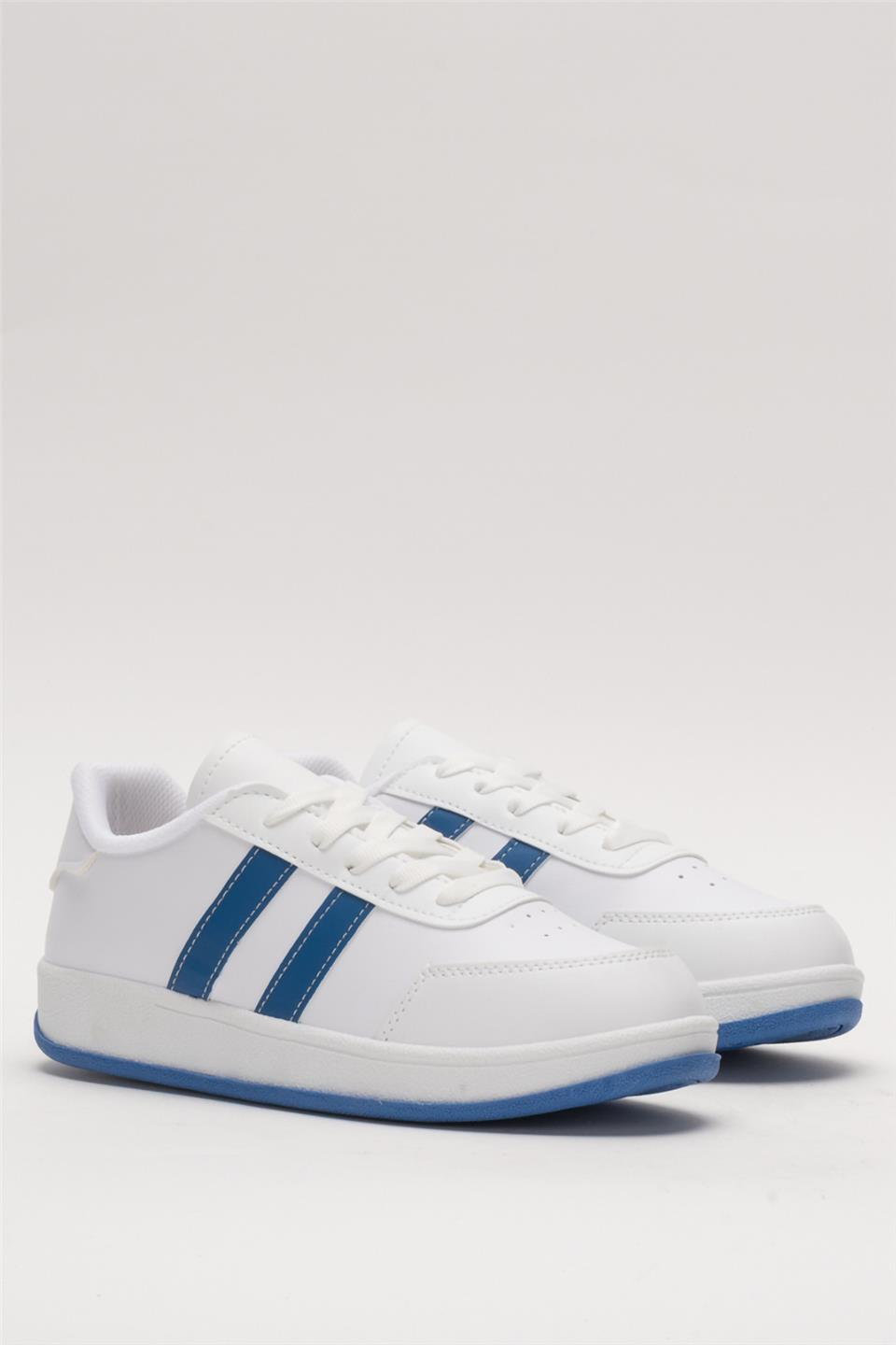 Unisex Düz Hafif Taban Günlük Sneaker Ayakkabı BEYAZ - SAKS