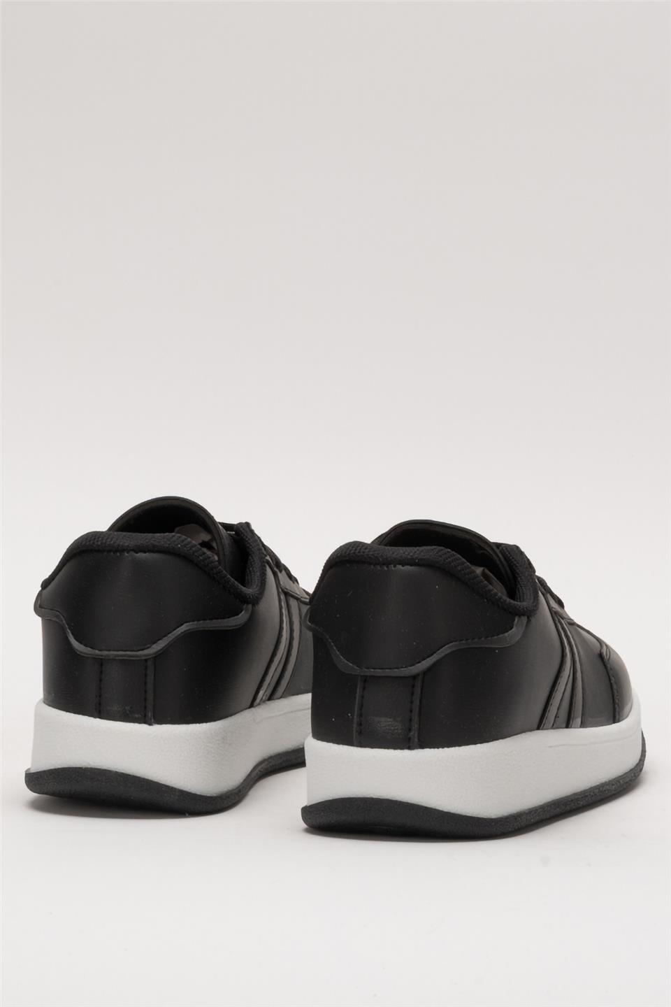 Unisex Düz Hafif Taban Günlük Sneaker Ayakkabı SİYAH