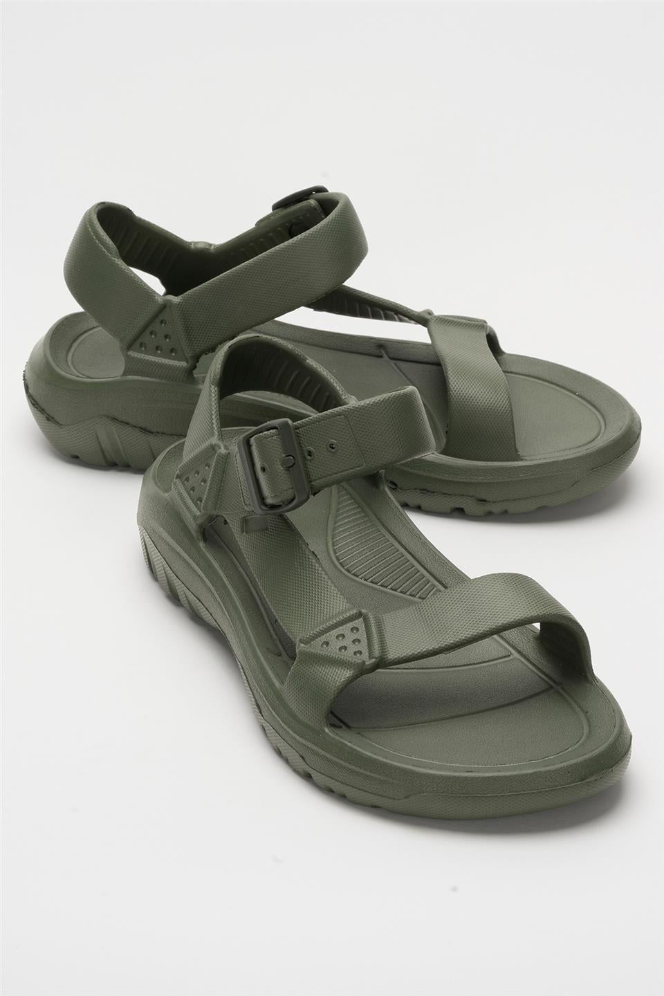 Unisex Eva Spor Kaymaz Yürüyüş Sandaleti HAKİ