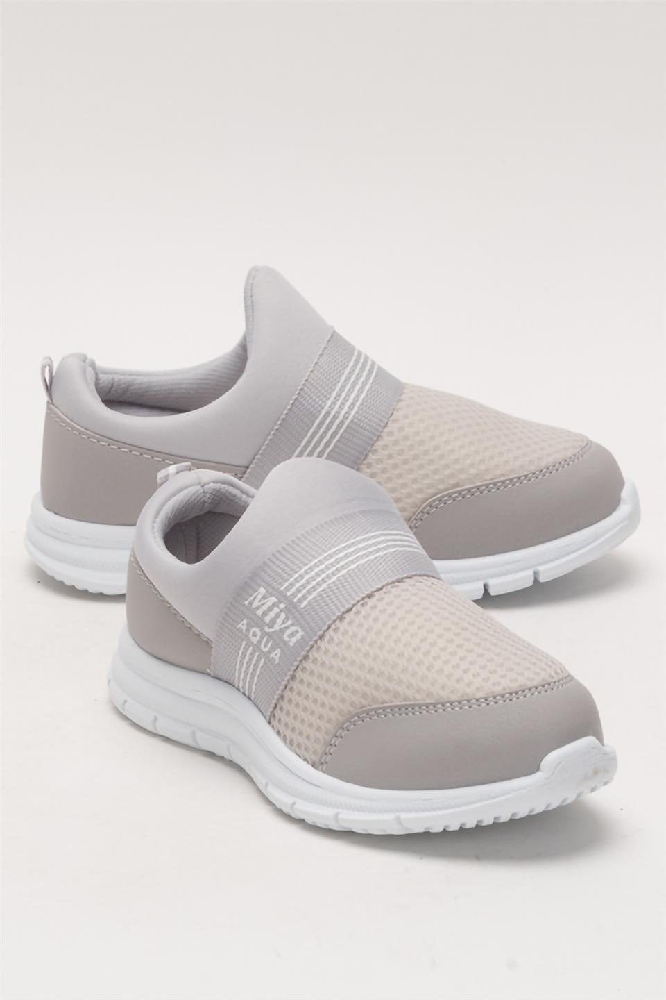 Unisex Lastilkli Hafif Airfle Çocuk Spor Ayakkabı  GRİ