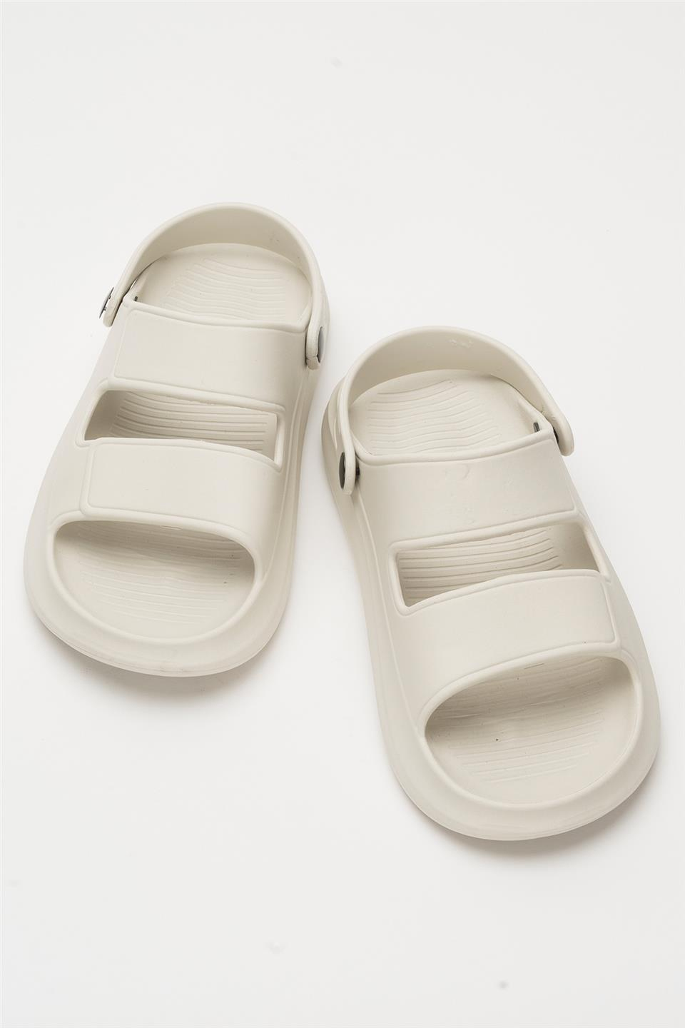 Unisex Ortopedik Deniz Havuz Terliği Sandalet KREM
