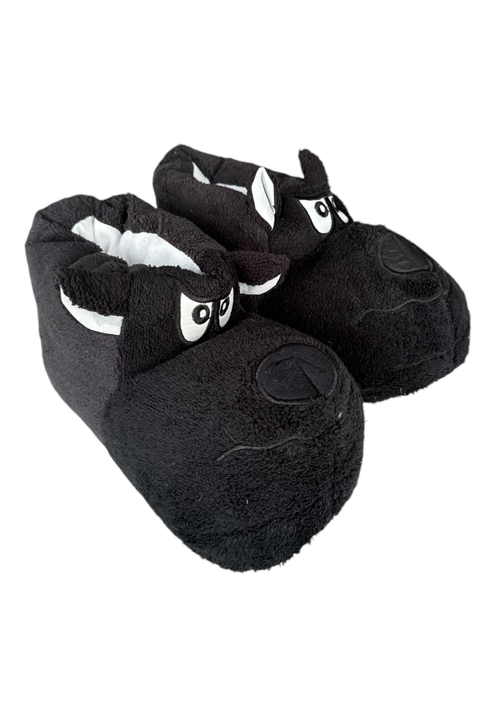Unisex Panduf Ses Yapmayan Ev Patiği SİYAH