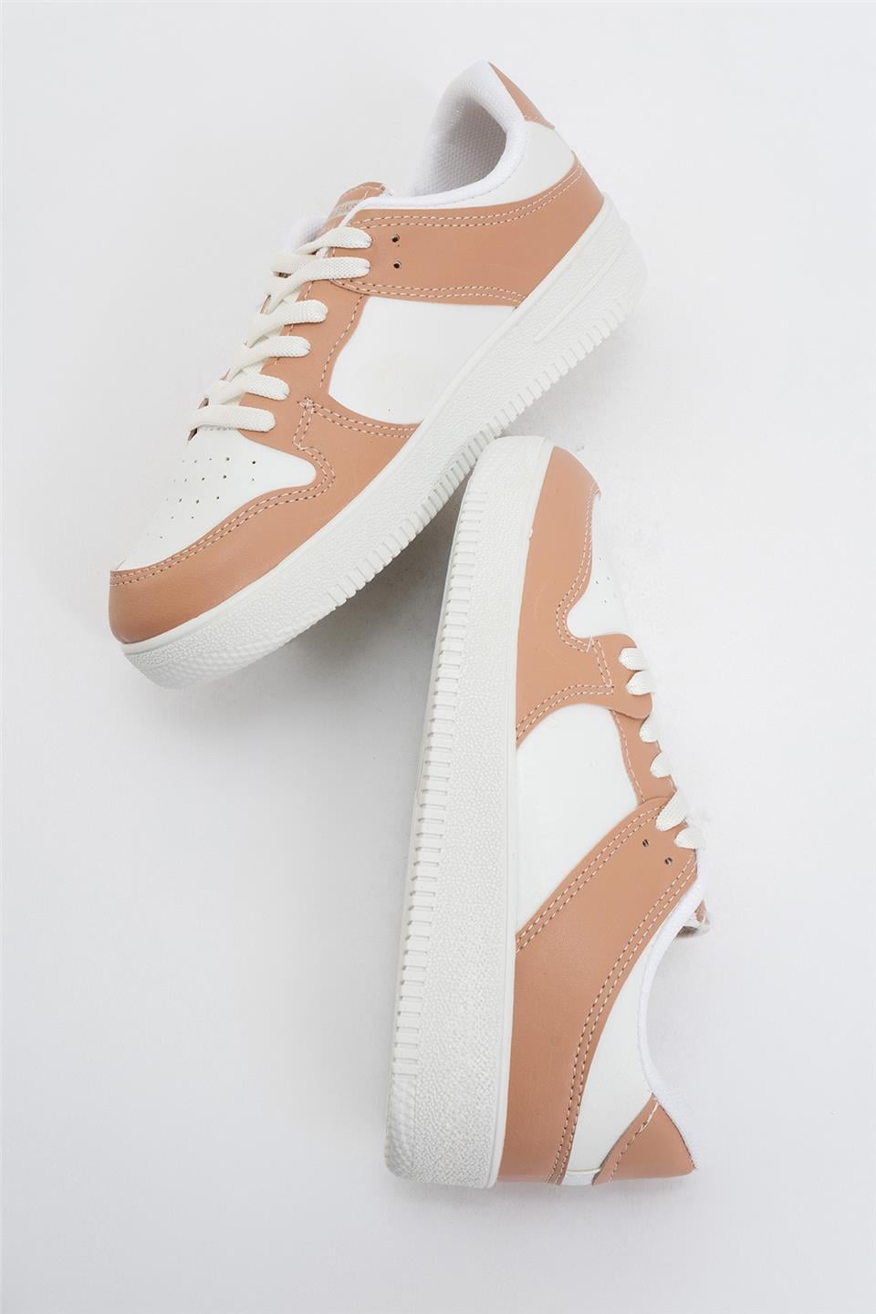 Unisex Spor Sneaker Ayakkabı BEYAZ - PUDRA