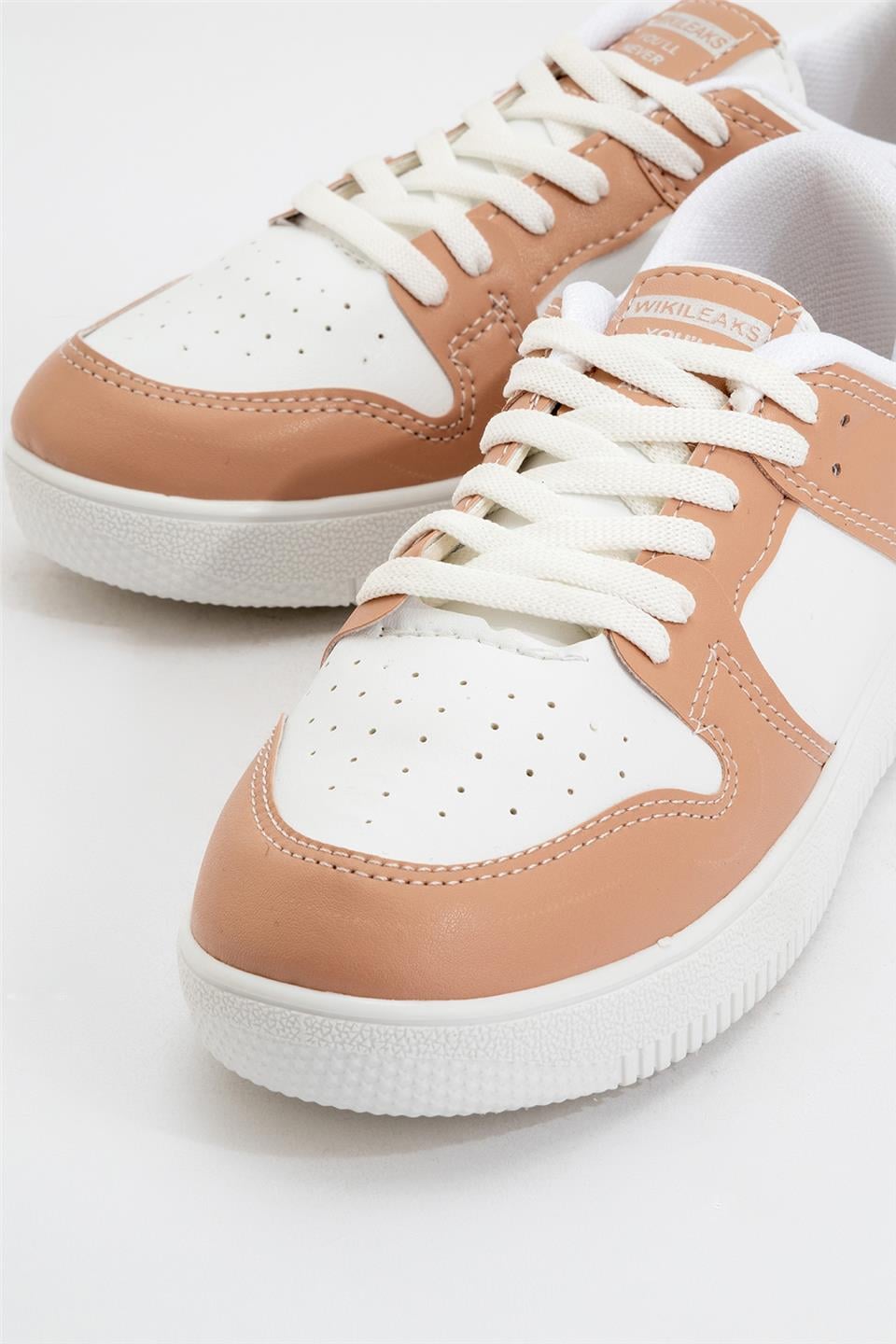 Unisex Spor Sneaker Ayakkabı BEYAZ - PUDRA