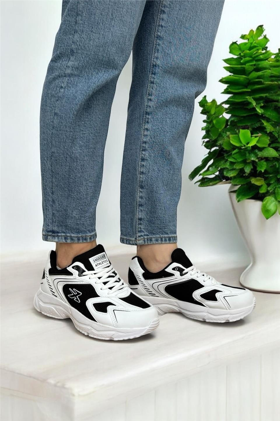 Unisex Su İtici Spor Ayakkabı BEYAZ SİYAH