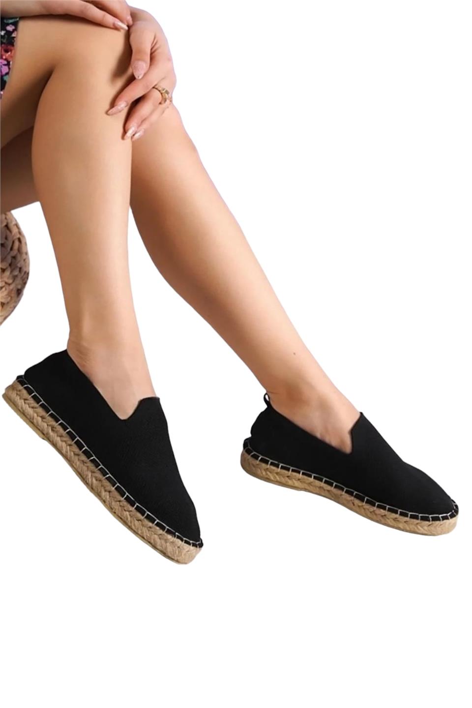 Unisex Triko Espadril SİYAH